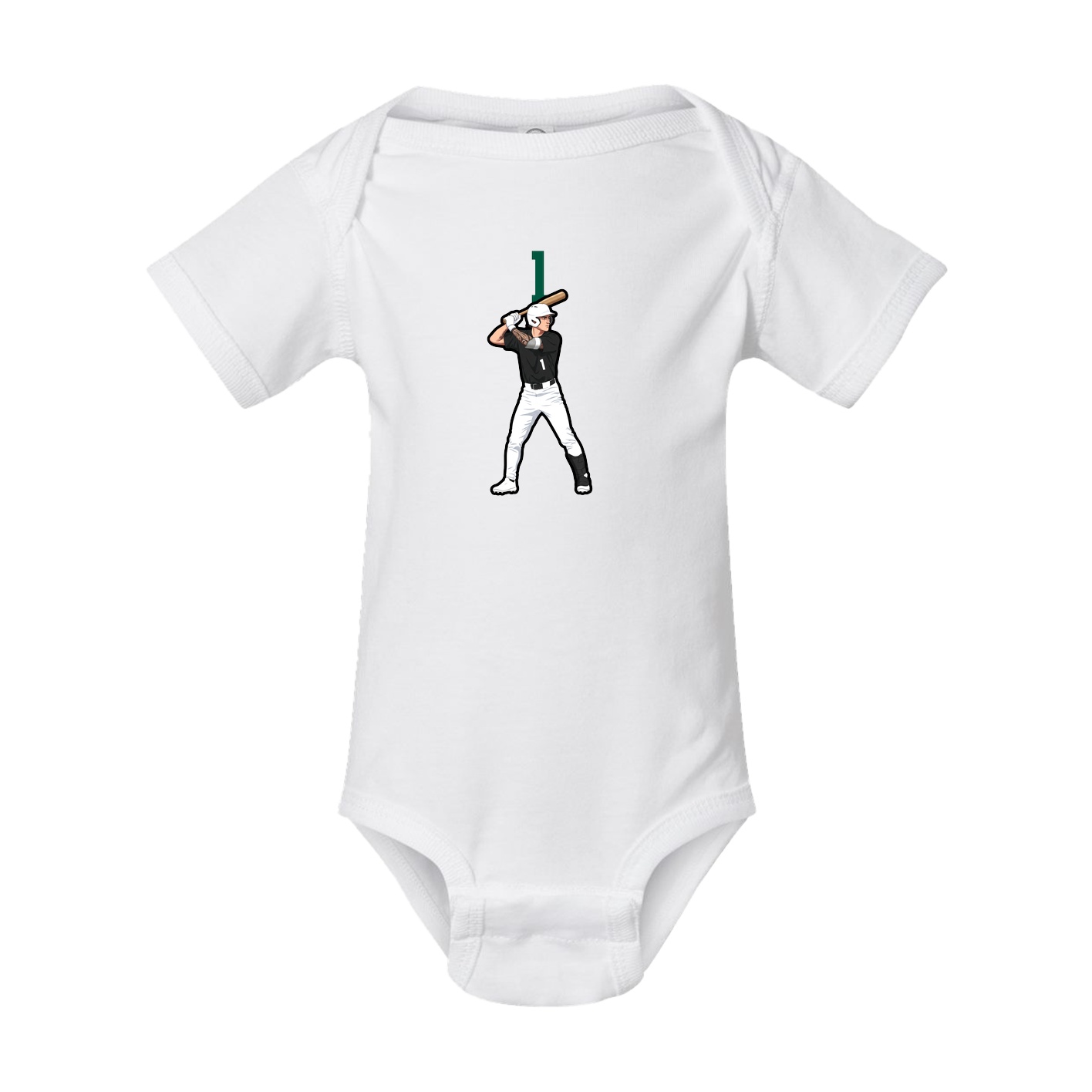 Baby Onesie — Number Top in White