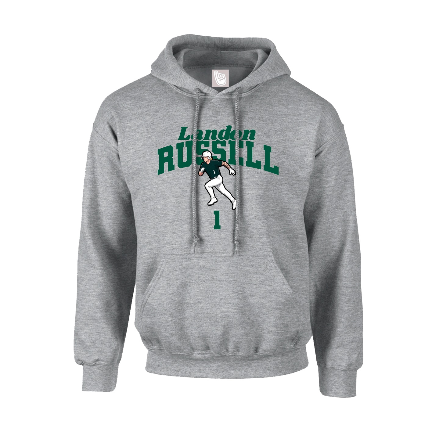 Youth Hoodie — Signature Arch in Grey