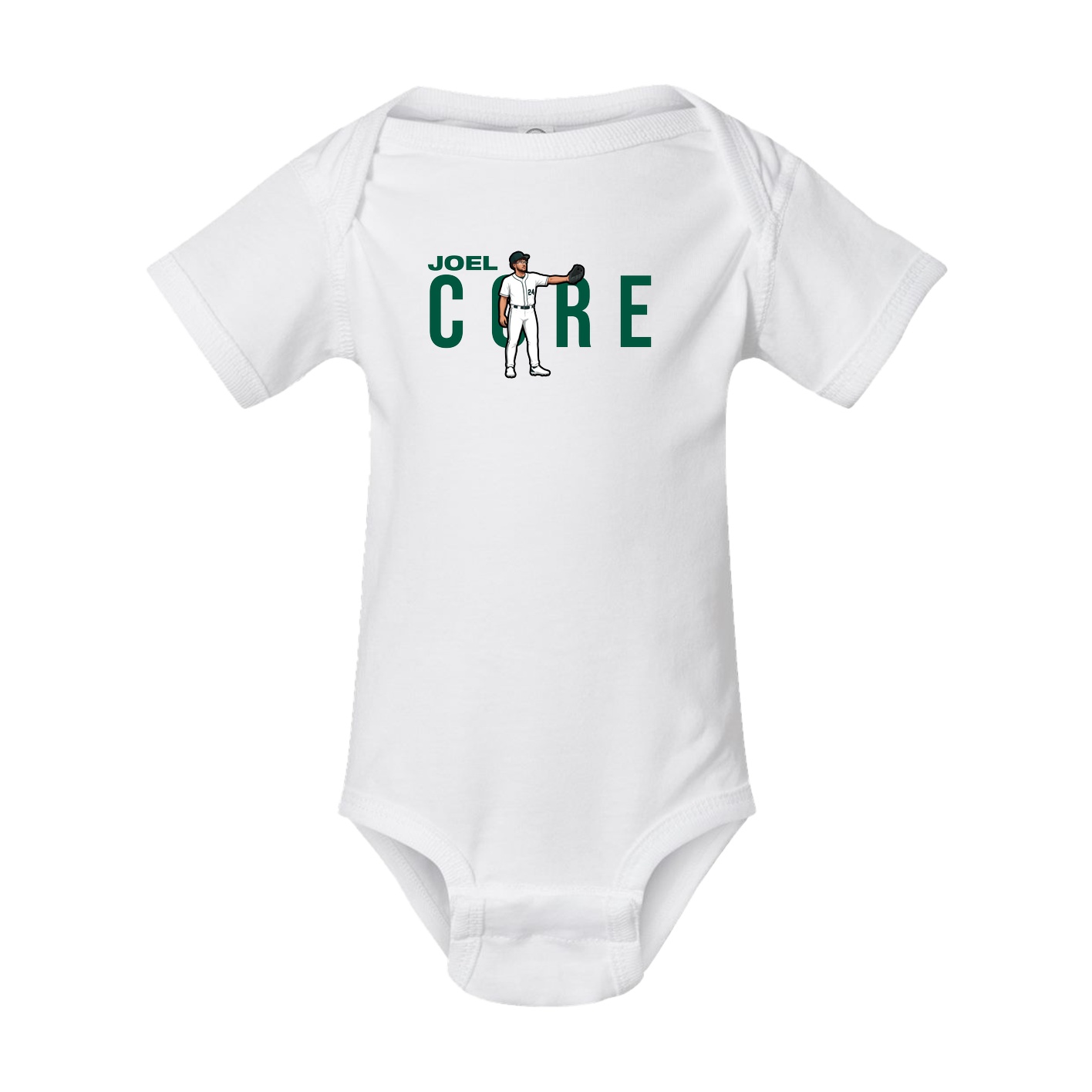 Baby Onesie — Player Name in White
