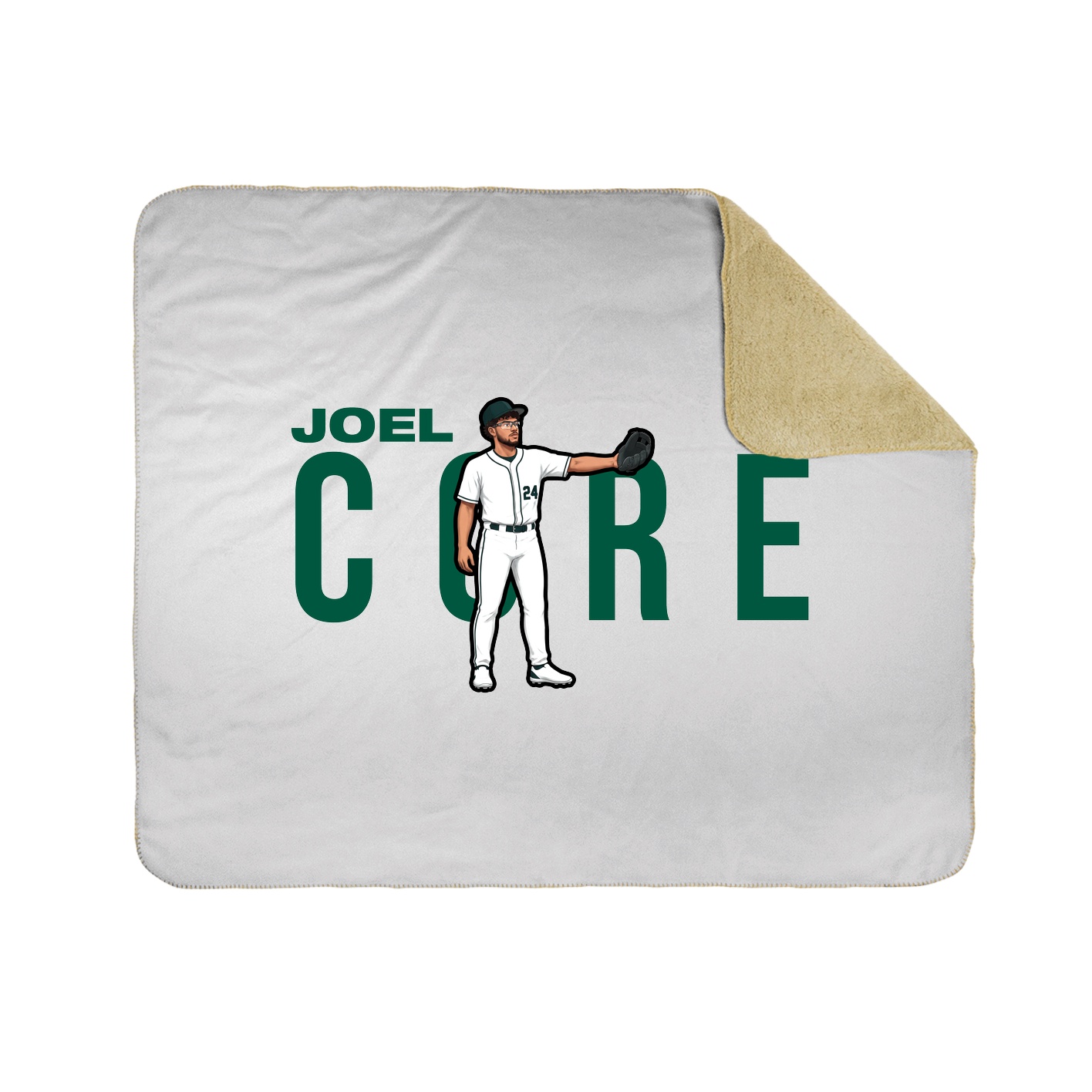 Throw Blanket — Player Name in White
