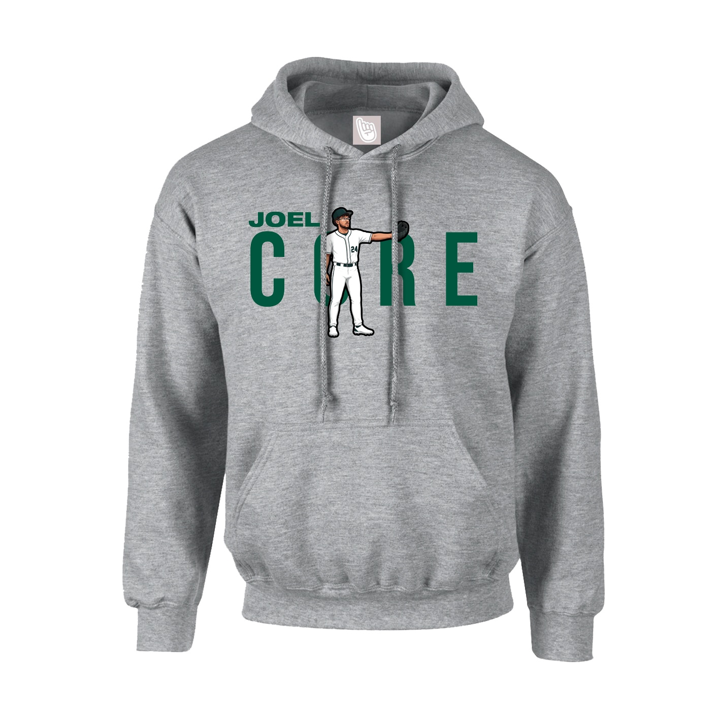 Hoodie — Player Name in Grey