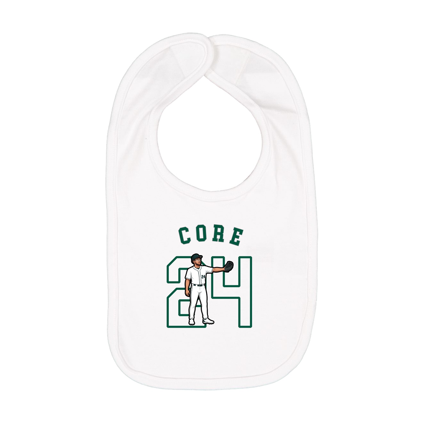 Infant Bib — Shirsey Arch in White