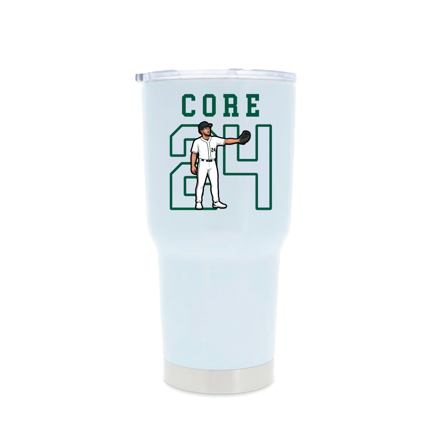 30oz Stainless Steel Tumbler — Shirsey in White