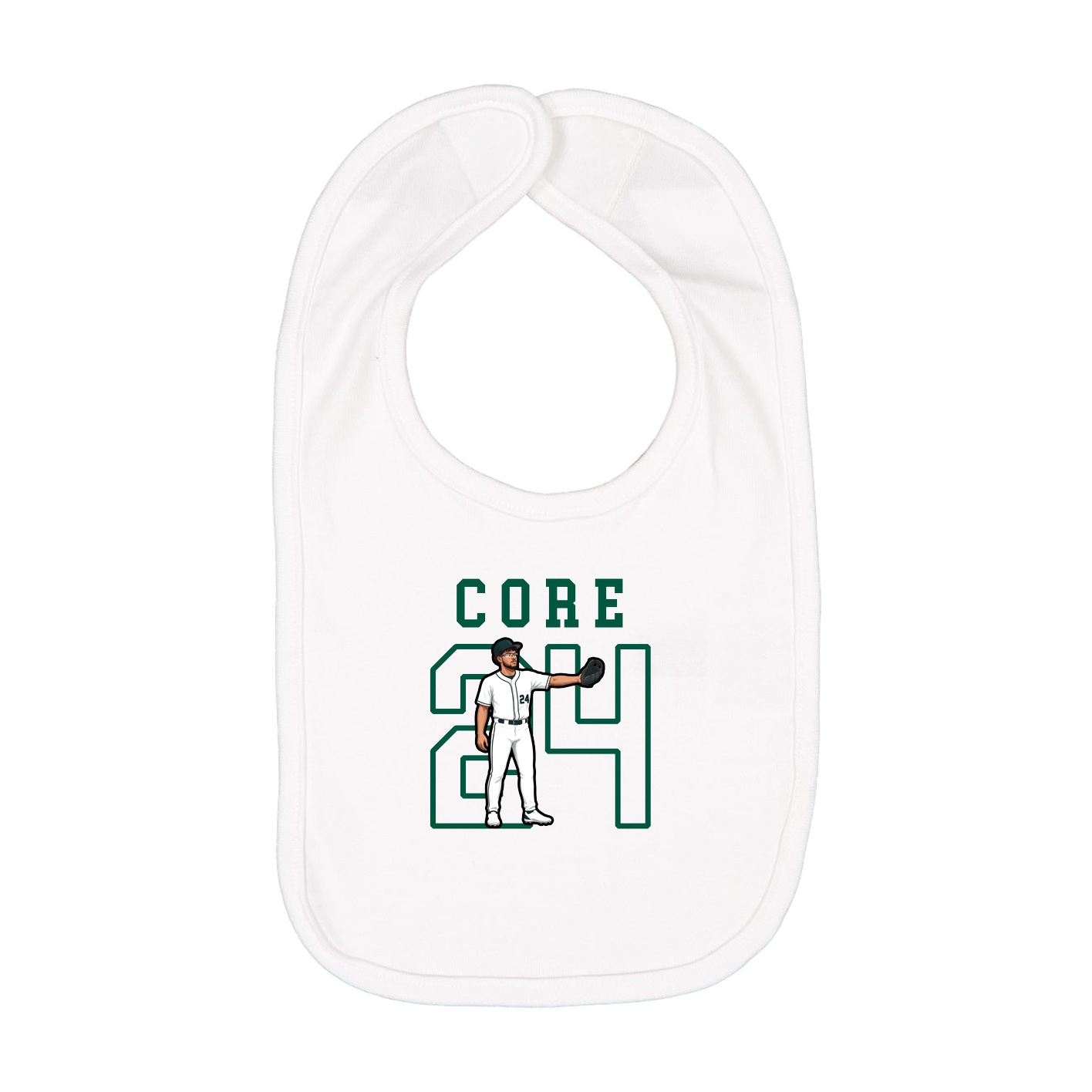 Infant Bib — Shirsey in White