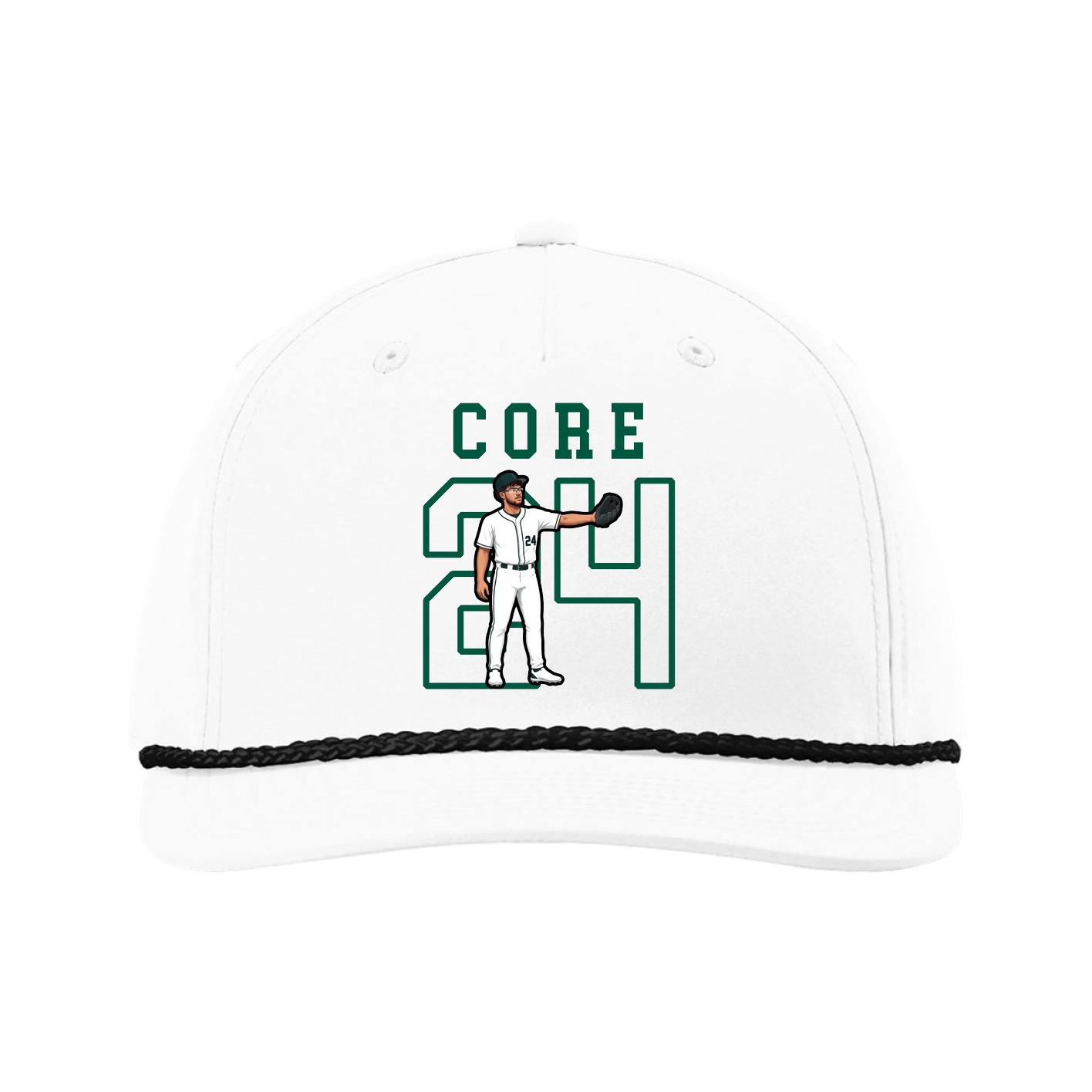 Five-Panel Classic Rope Cap — Shirsey in White