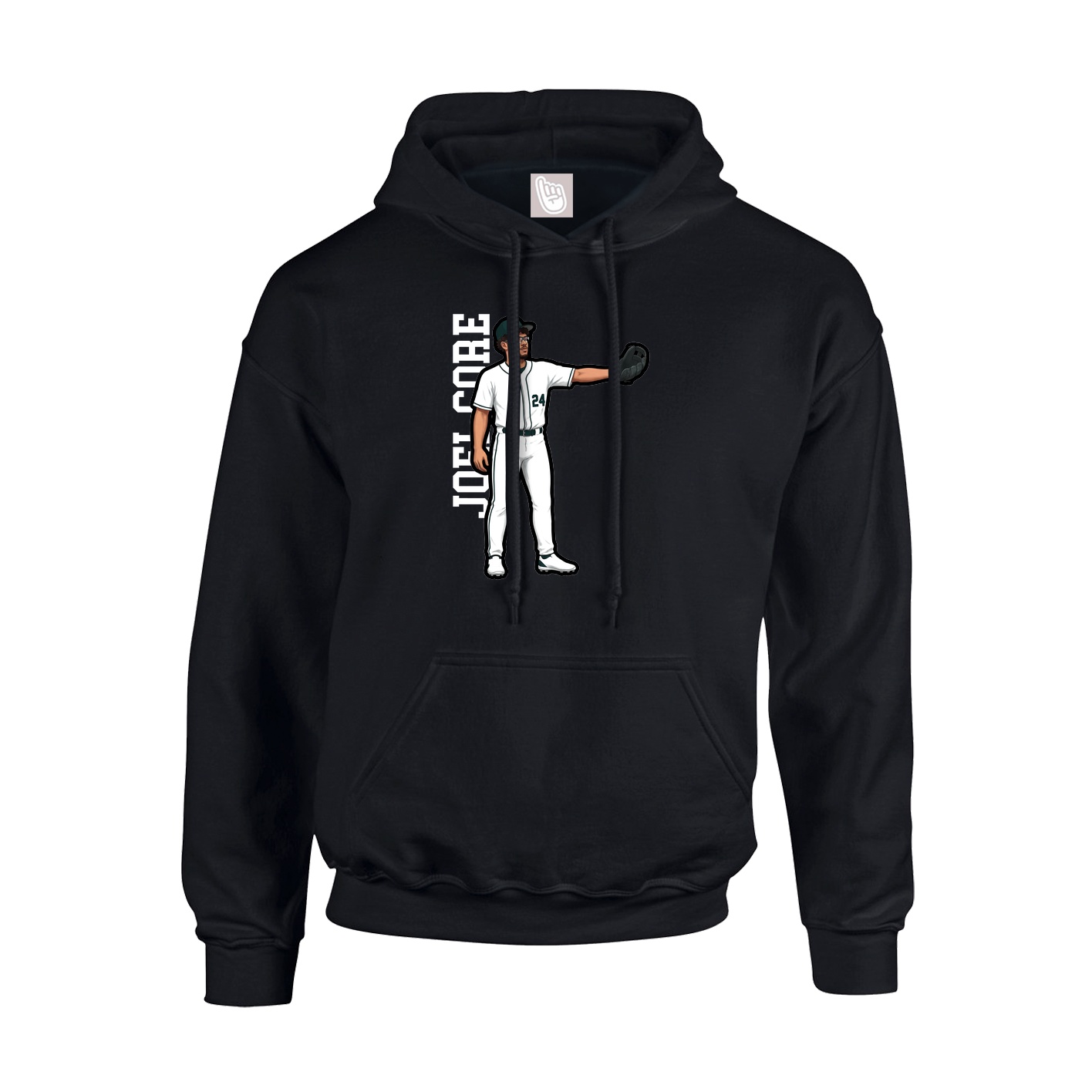 Youth Hoodie — Name Vertical in Black