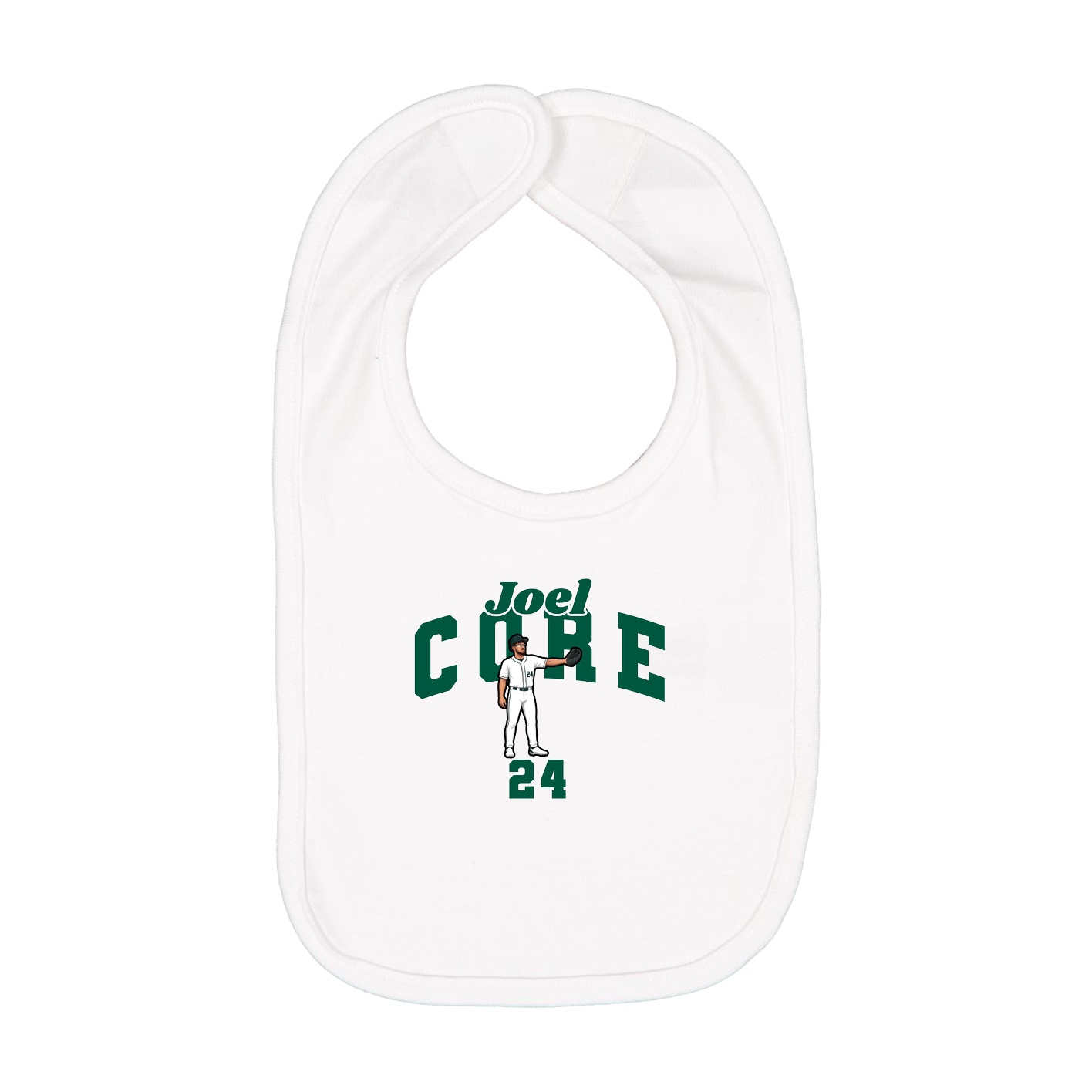 Infant Bib — Signature Arch in White