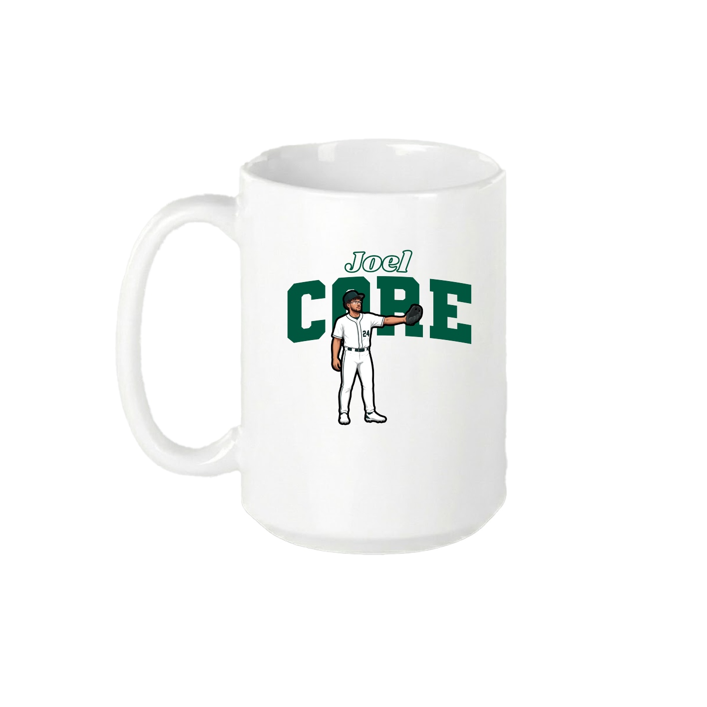15oz Coffee Mug — Name Arch in White