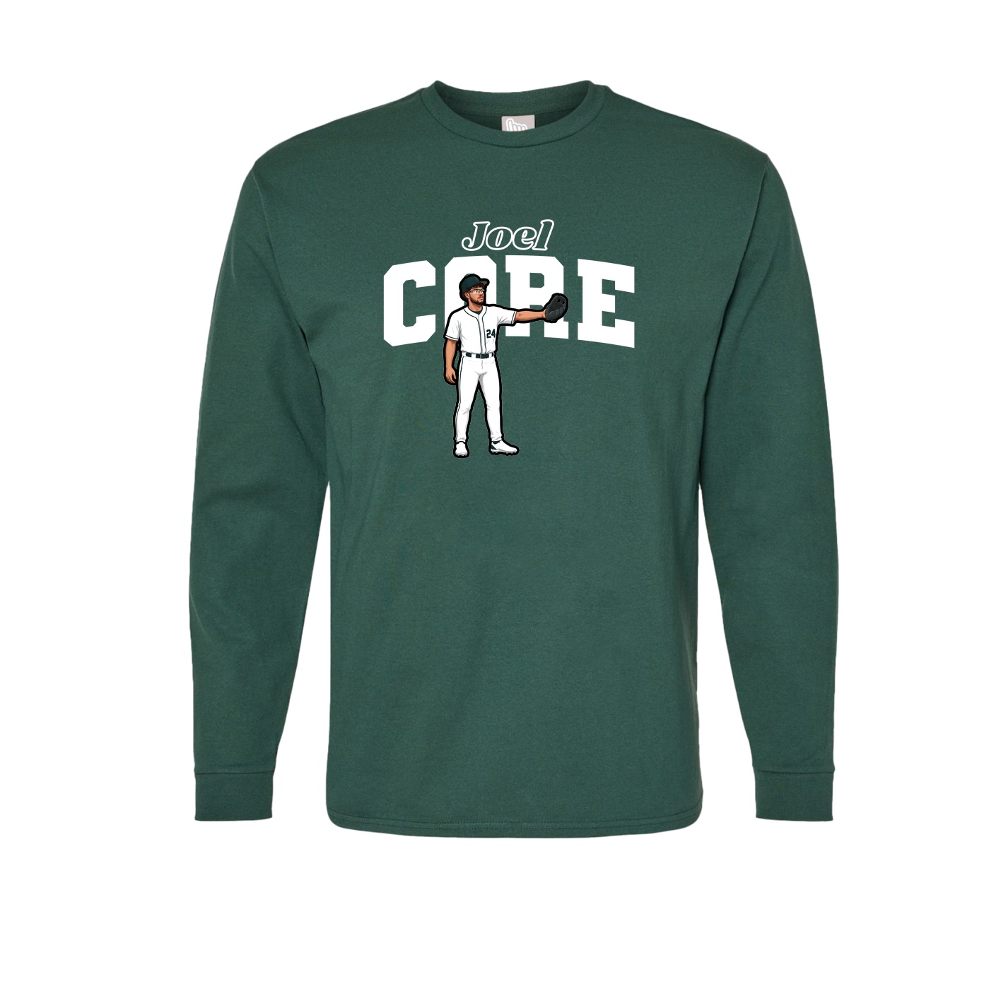 Long Sleeve Tee — Name Arch in Green