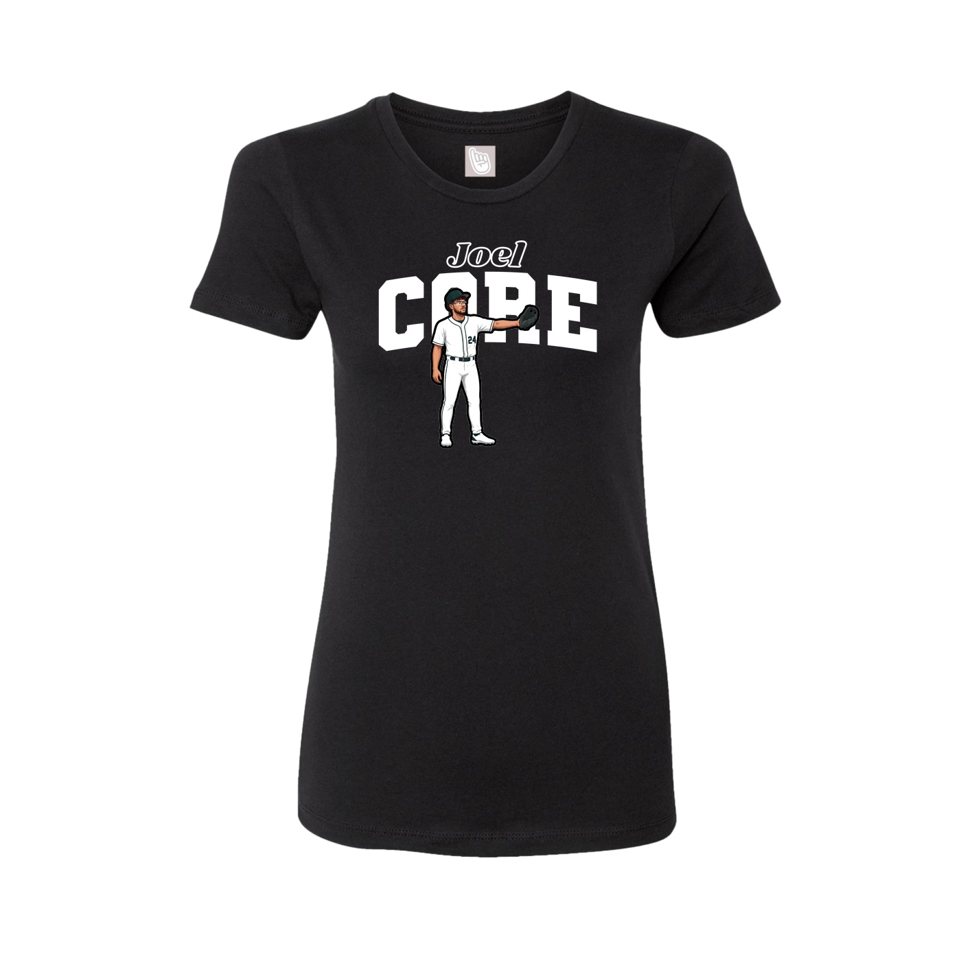 Fitted Women's Tee — Name Arch in Black