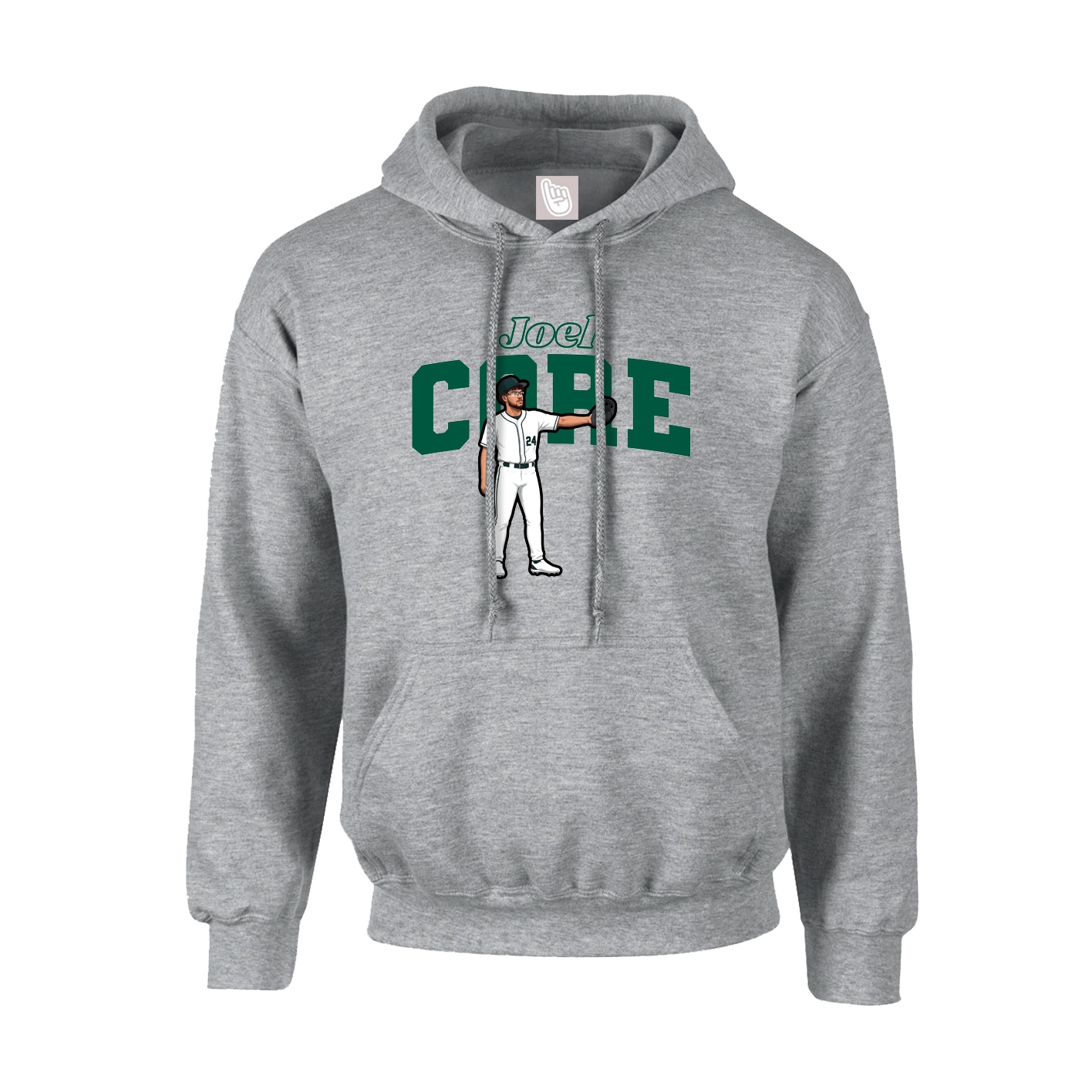 Hoodie — Name Arch in Grey