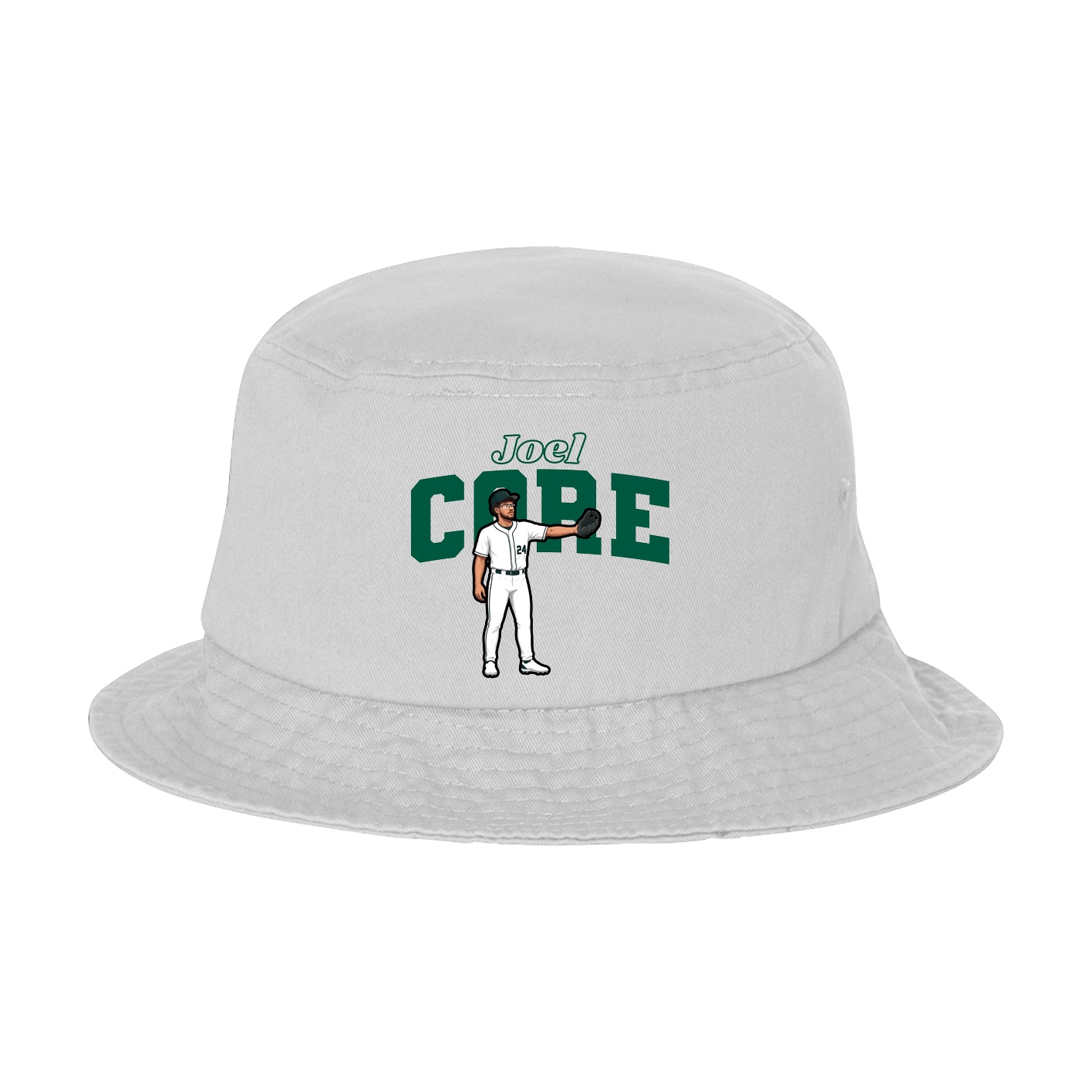 Bucket Cap — Name Arch in White