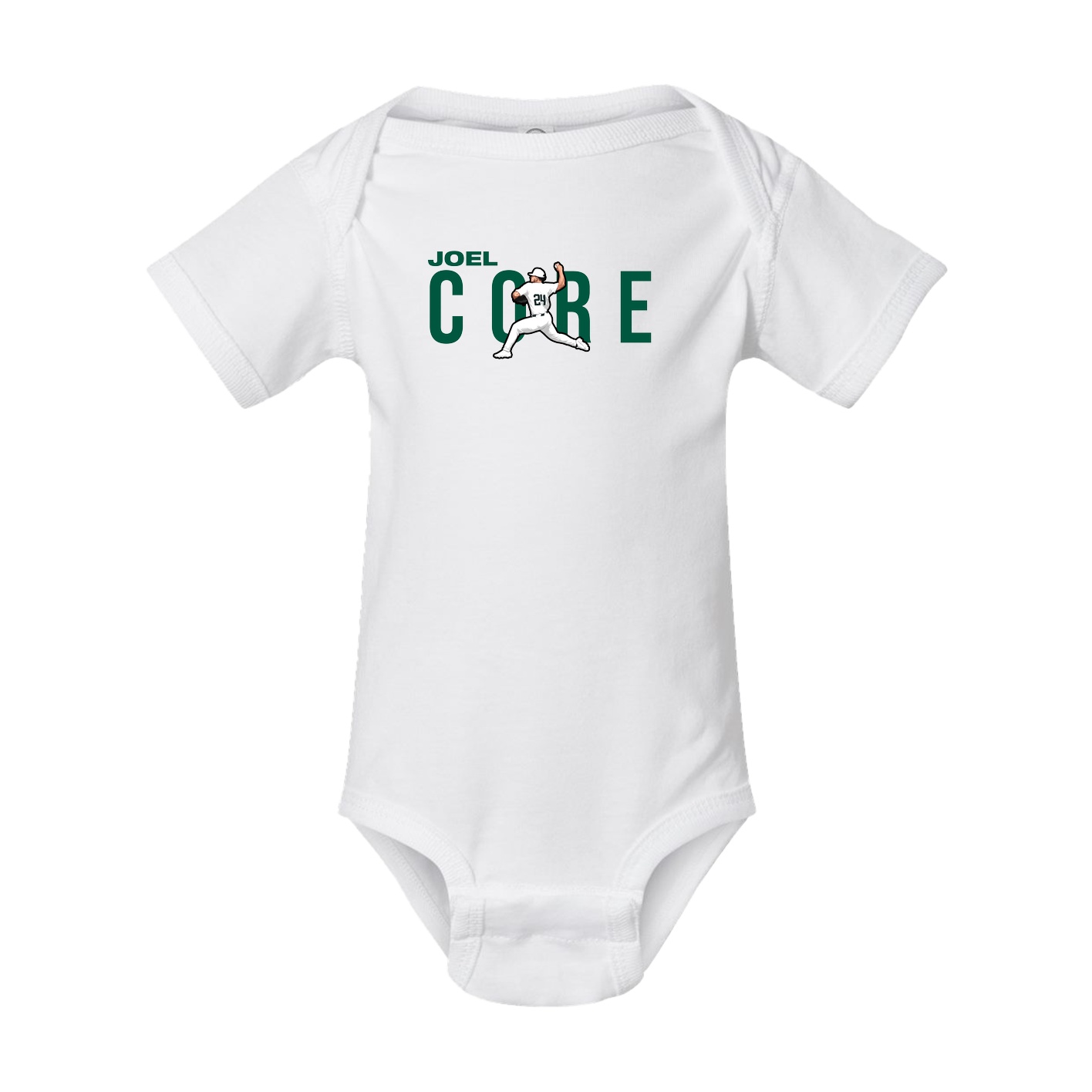 Baby Onesie — Player Name in White