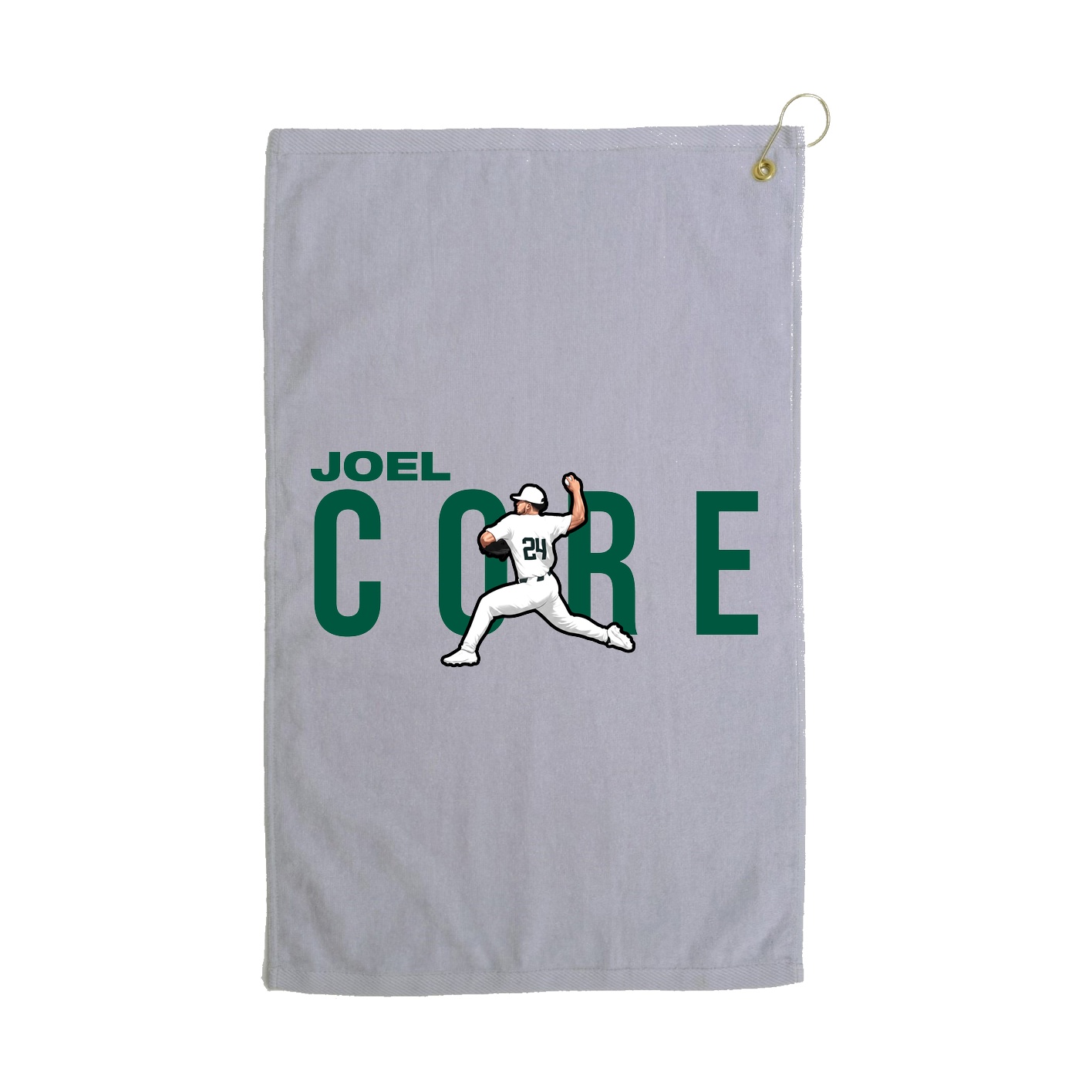 Golf Towel — Player Name in Grey