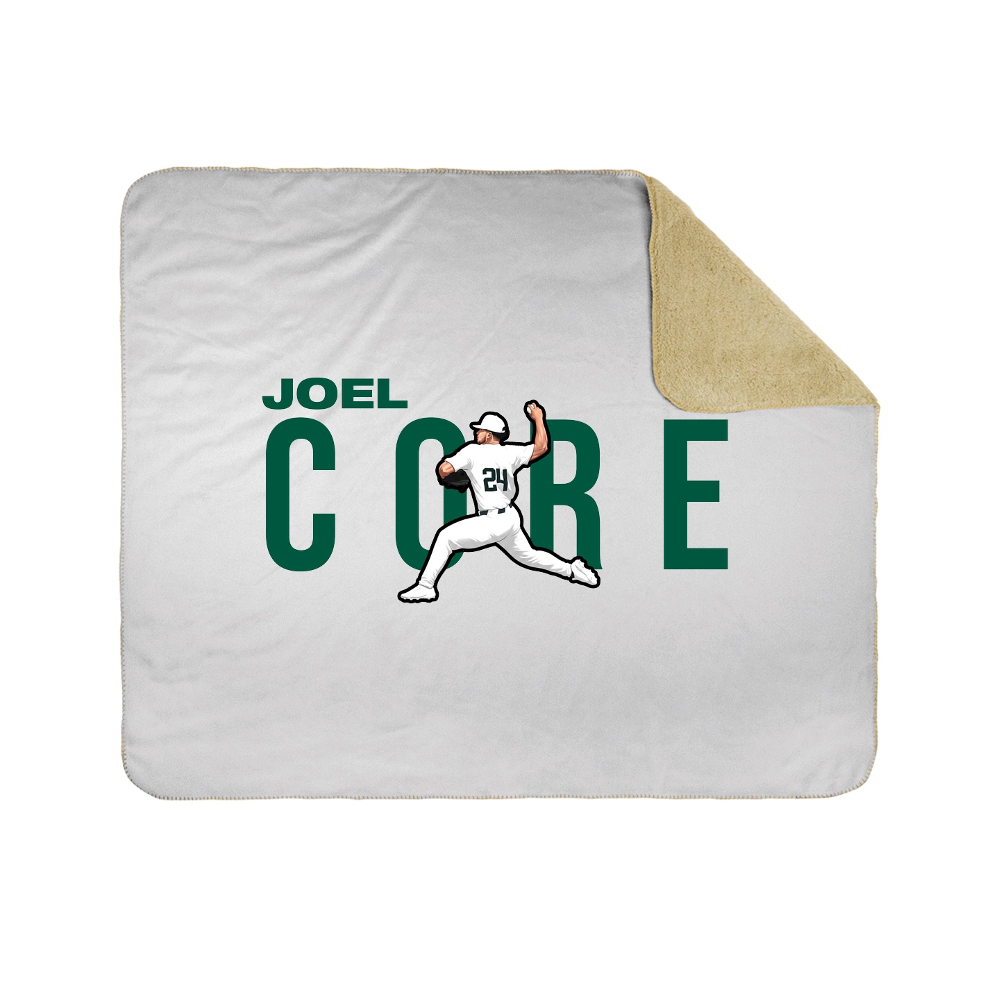 Throw Blanket — Player Name in White
