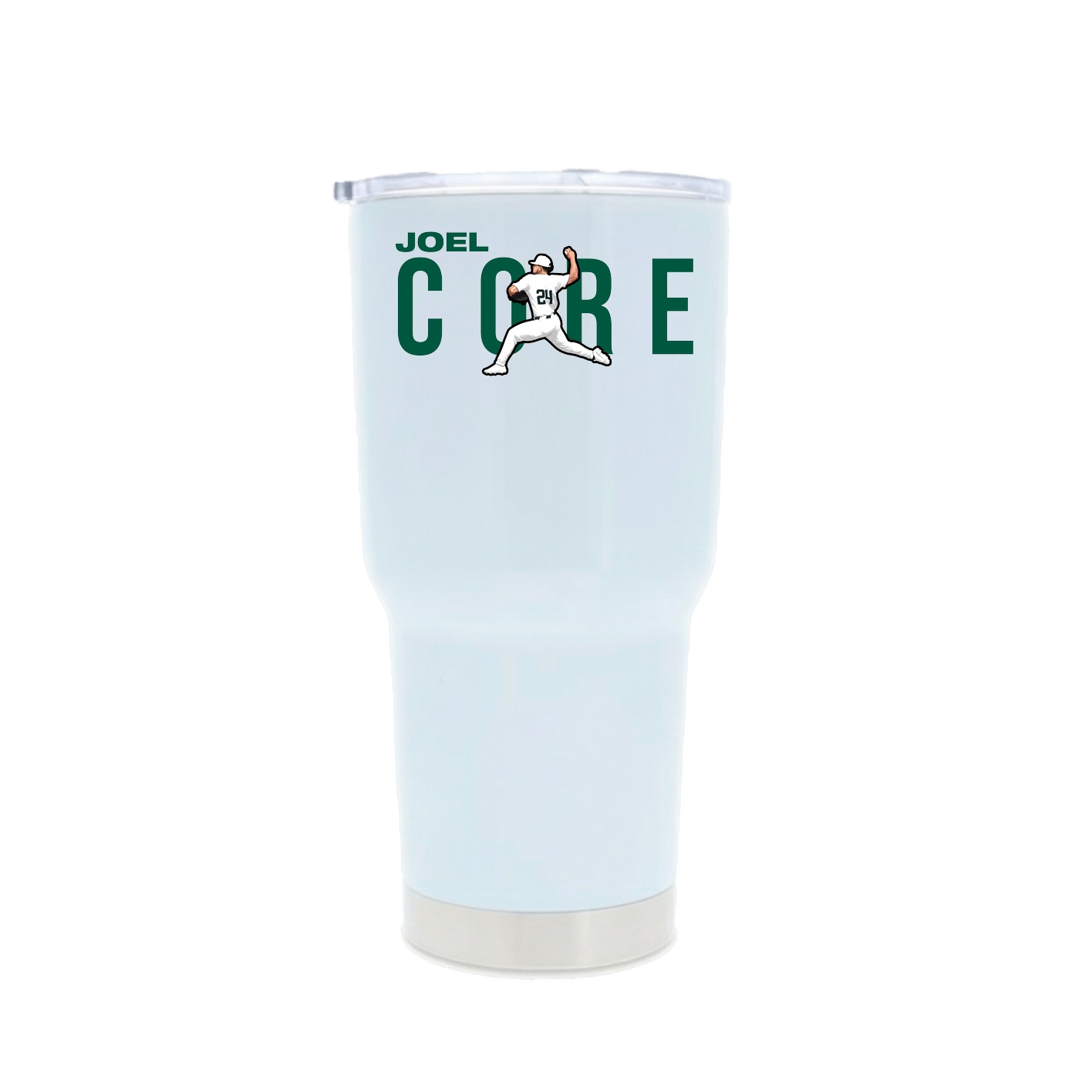 30oz Stainless Steel Tumbler — Player Name in White