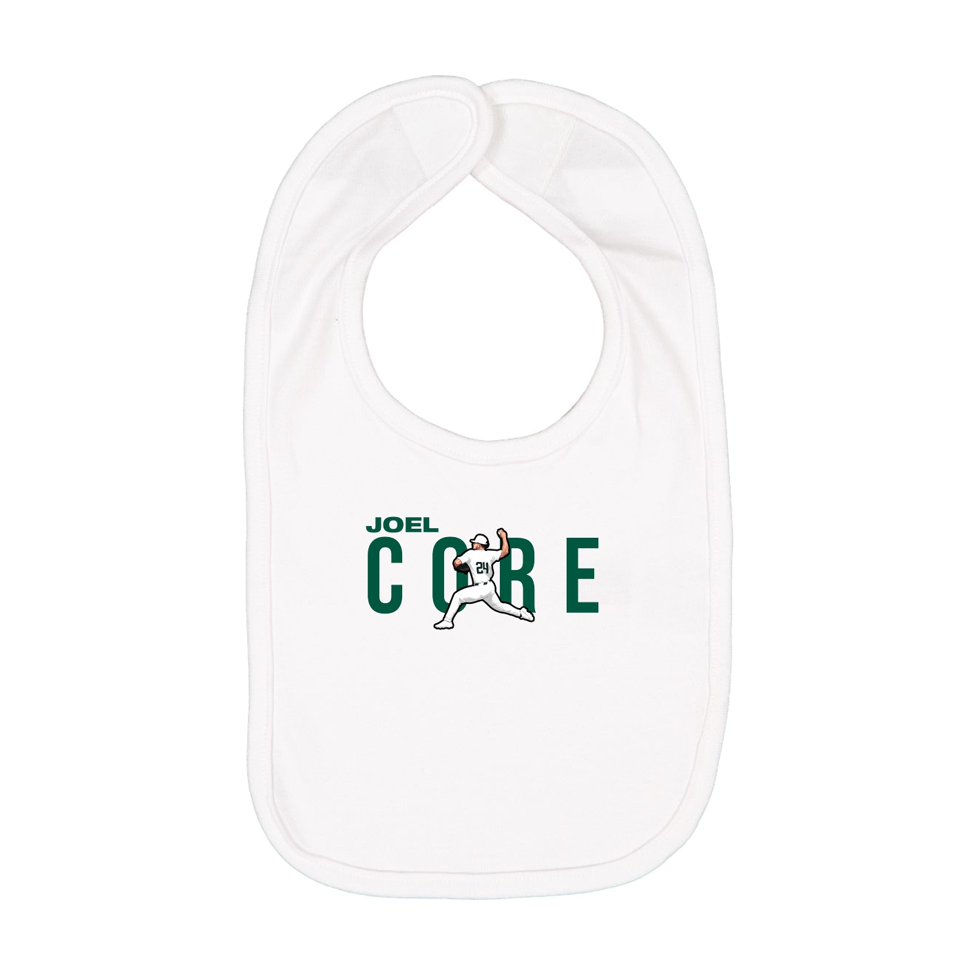 Infant Bib — Player Name in White