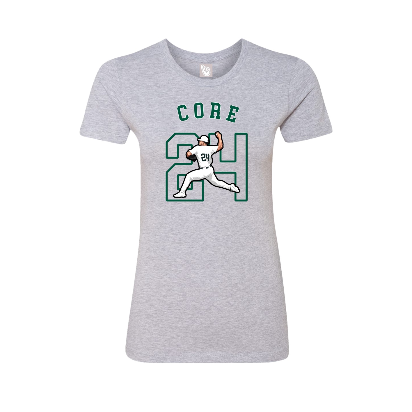 Fitted Women's Tee — Shirsey Arch in Grey