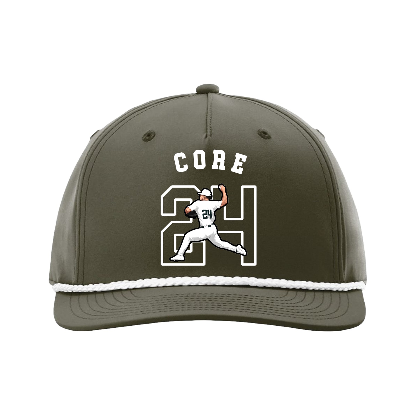 Five-Panel Classic Rope Cap — Shirsey Arch in Green