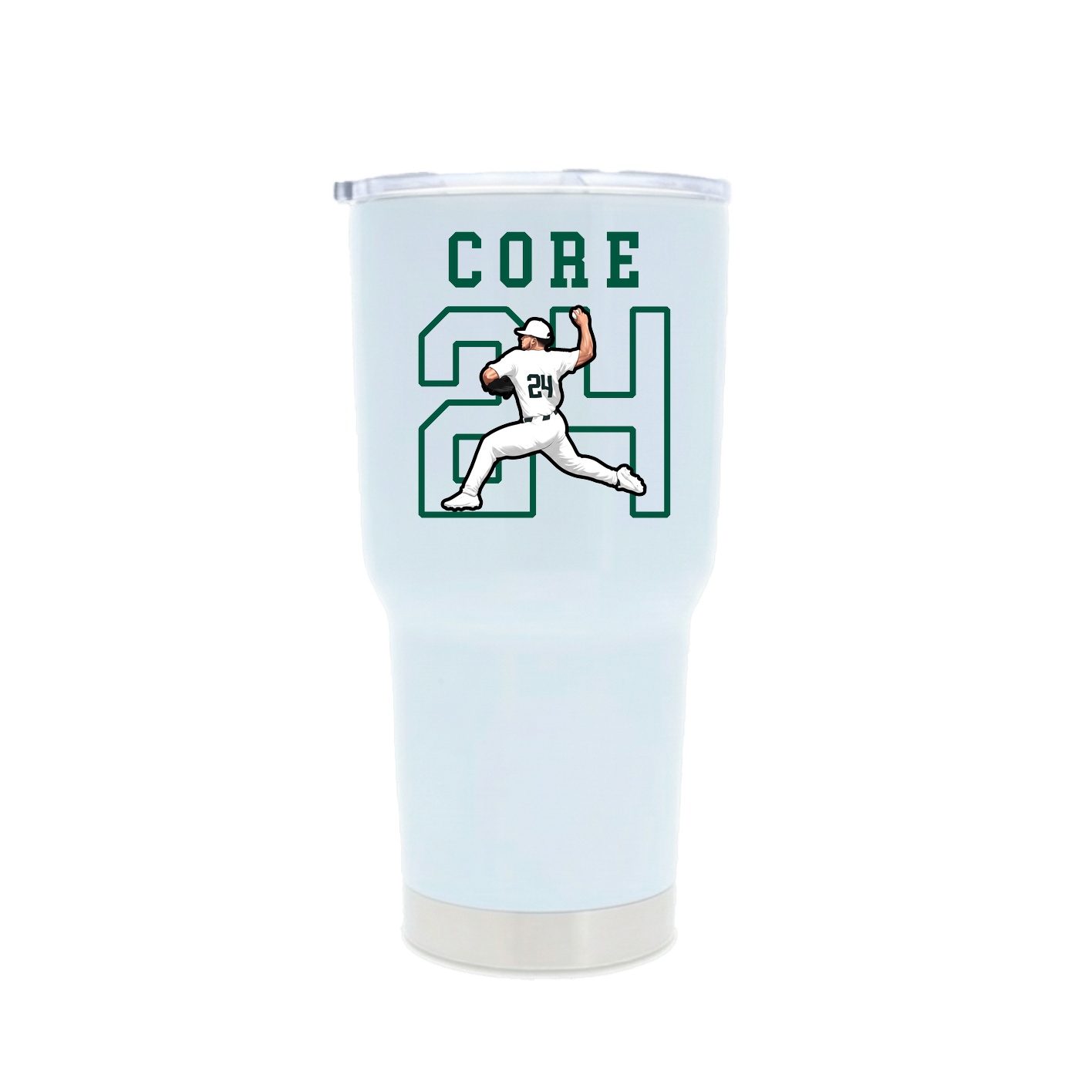 30oz Stainless Steel Tumbler — Shirsey in White