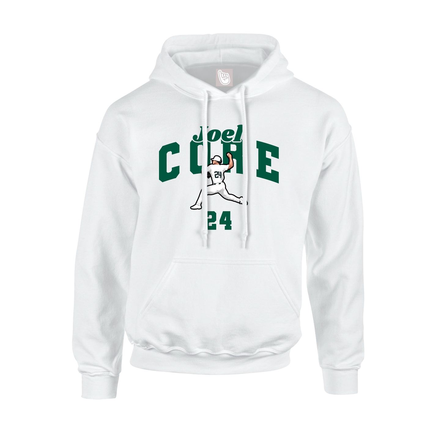 Hoodie — Signature Arch in White