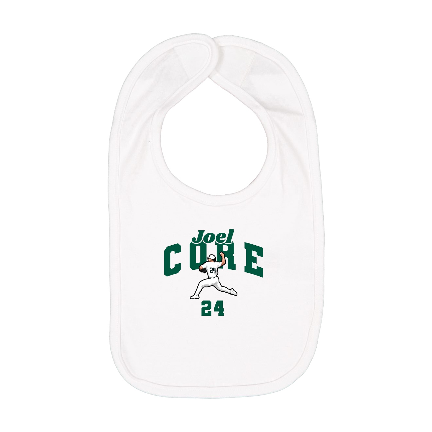 Infant Bib — Signature Arch in White