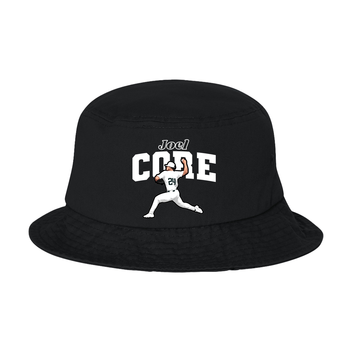 Bucket Cap — Name Arch in Black