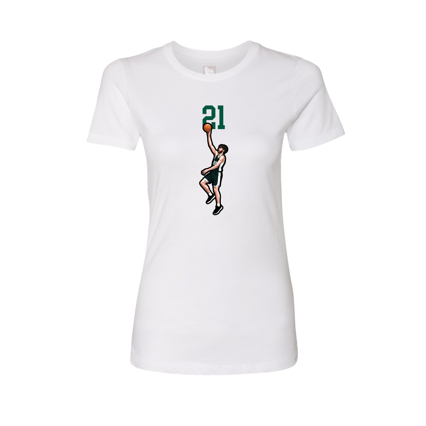 Womens Tee — Number Top in White