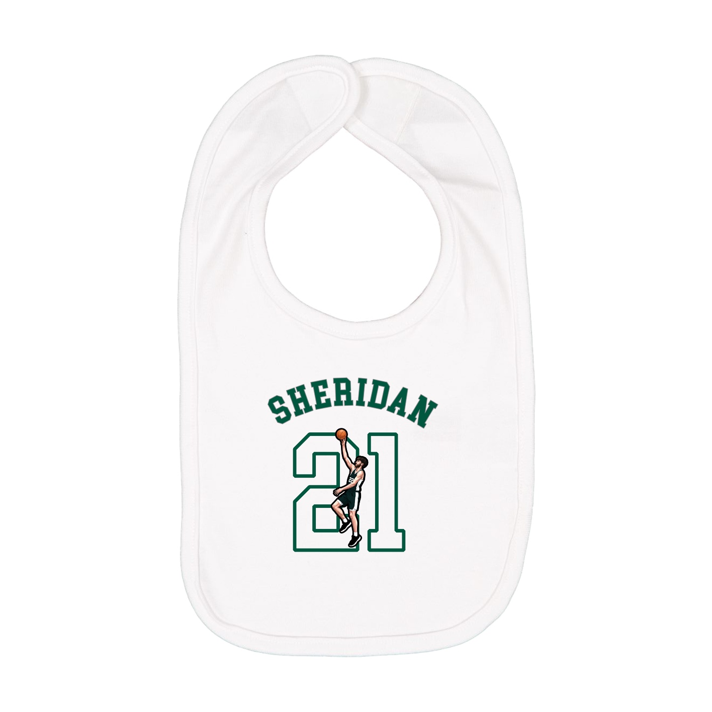 Infant Bib — Shirsey Arch in White