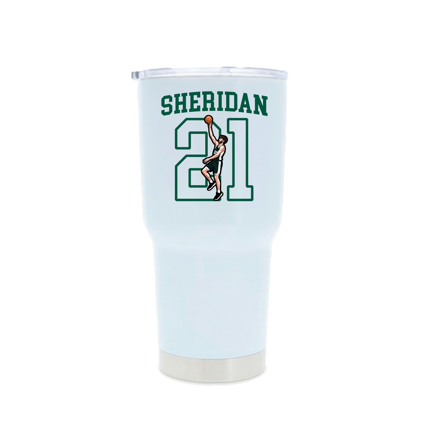 30oz Stainless Steel Tumbler — Shirsey in White