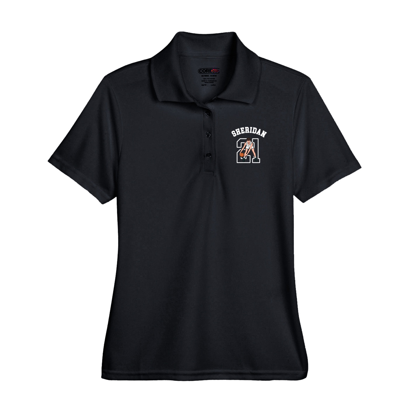 Performance Polo — Shirsey Arch in Black