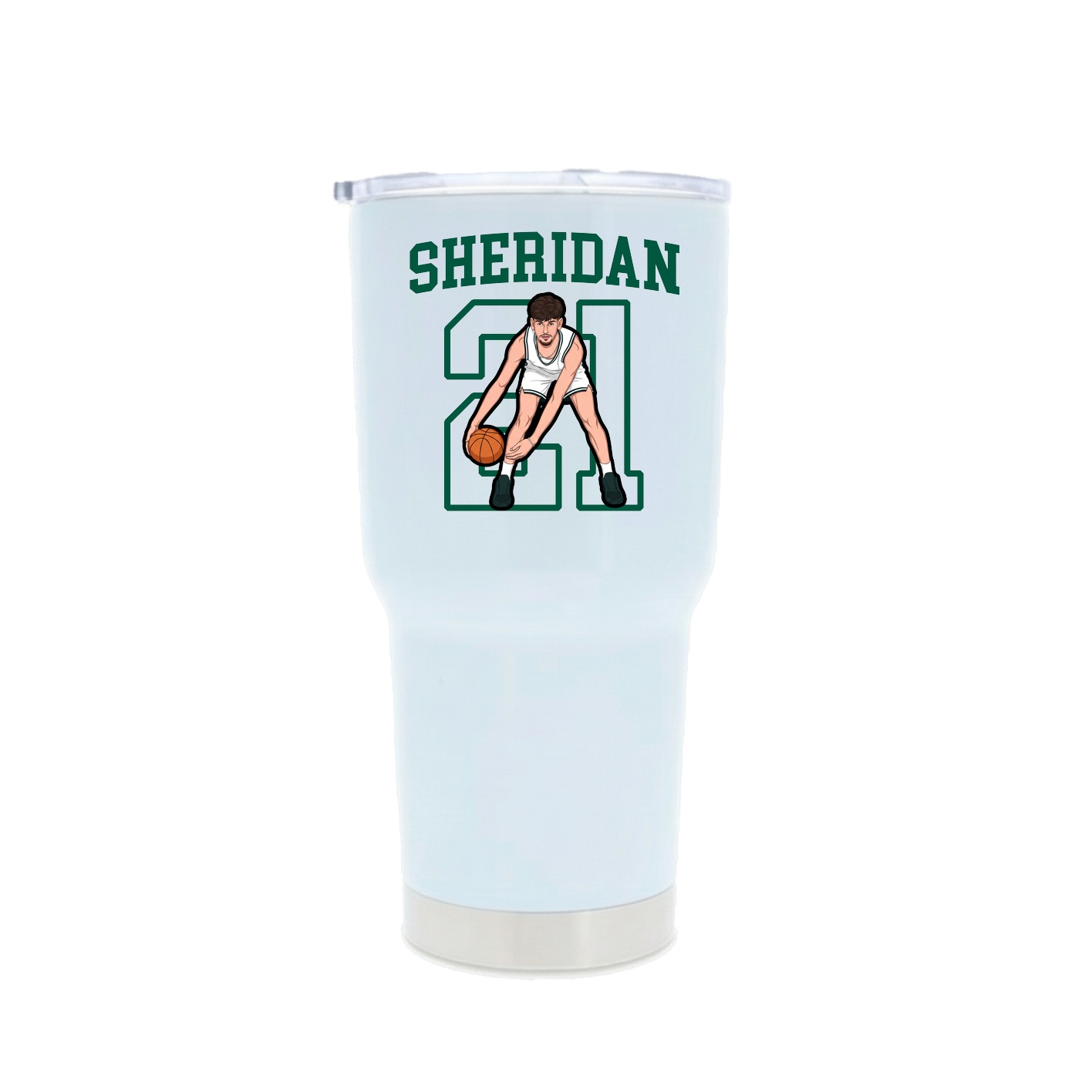 30oz Stainless Steel Tumbler — Shirsey in White