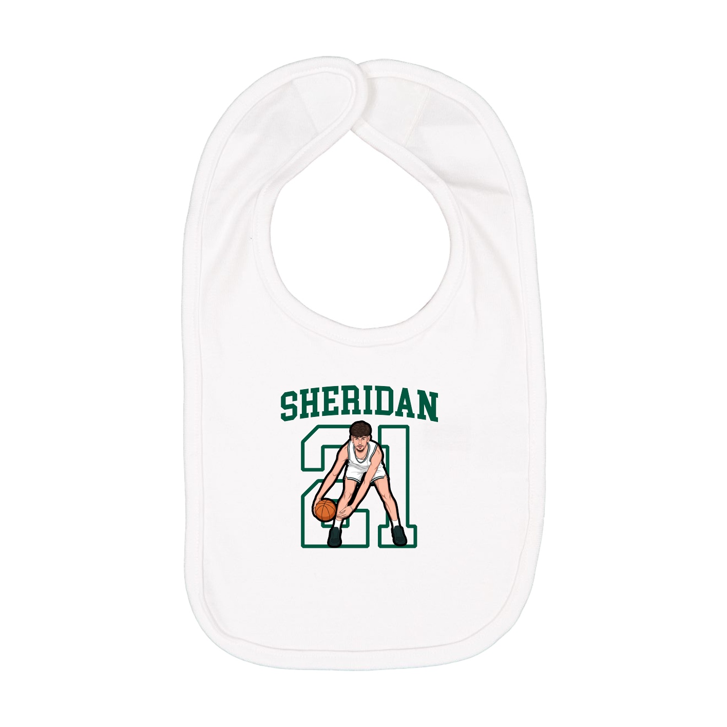 Infant Bib — Shirsey in White