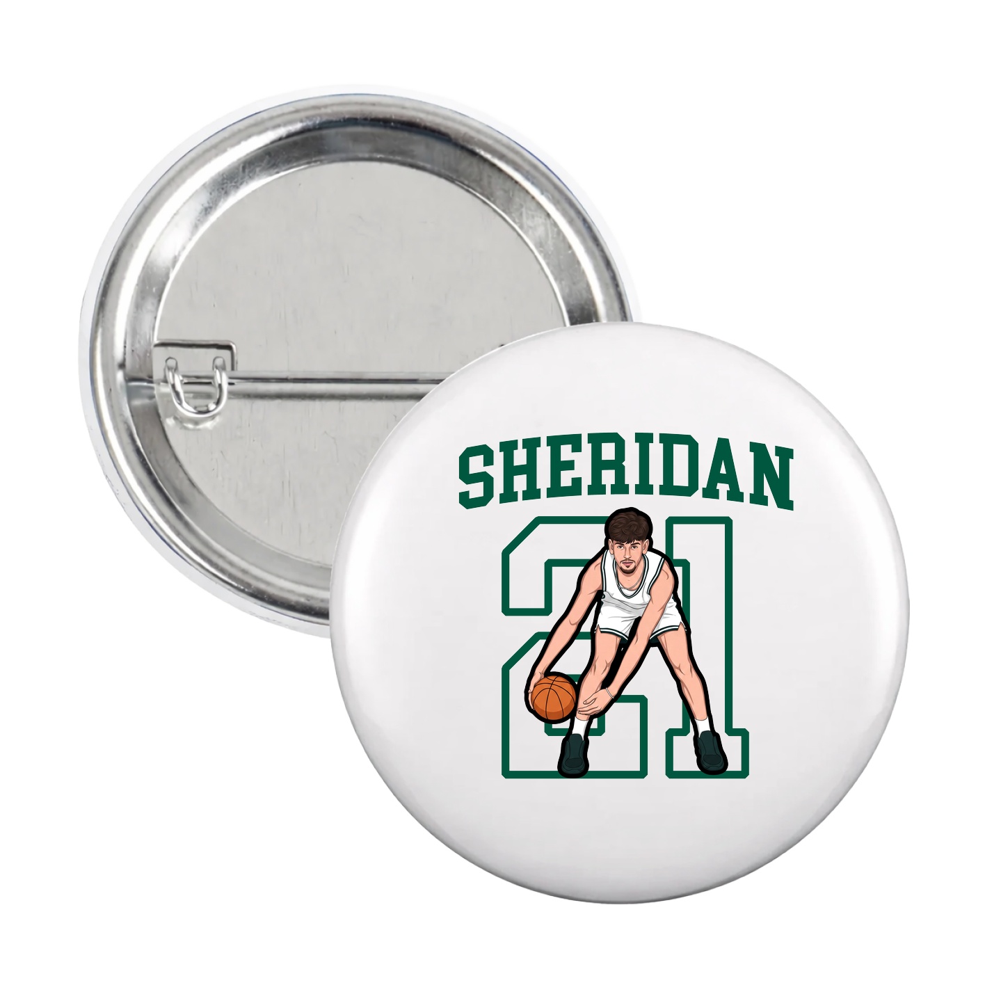 Game Day Button — Shirsey in White