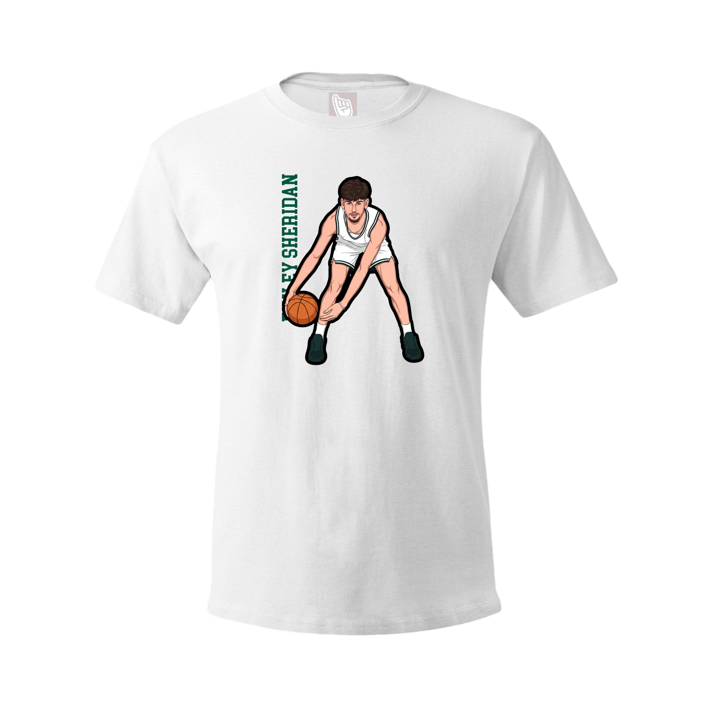 Tee — Name Vertical in White