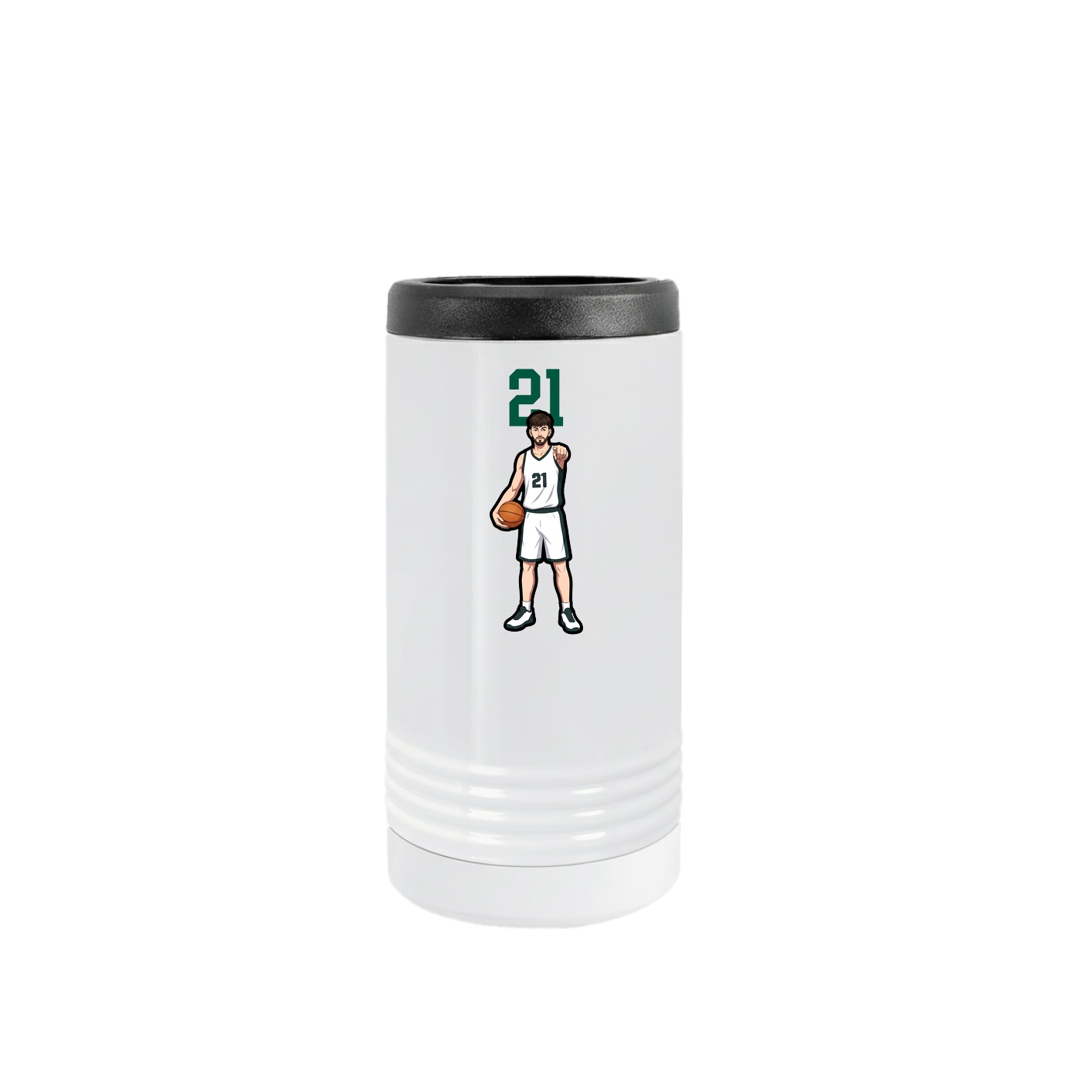 Slim Beverage Holder — Number Top in White