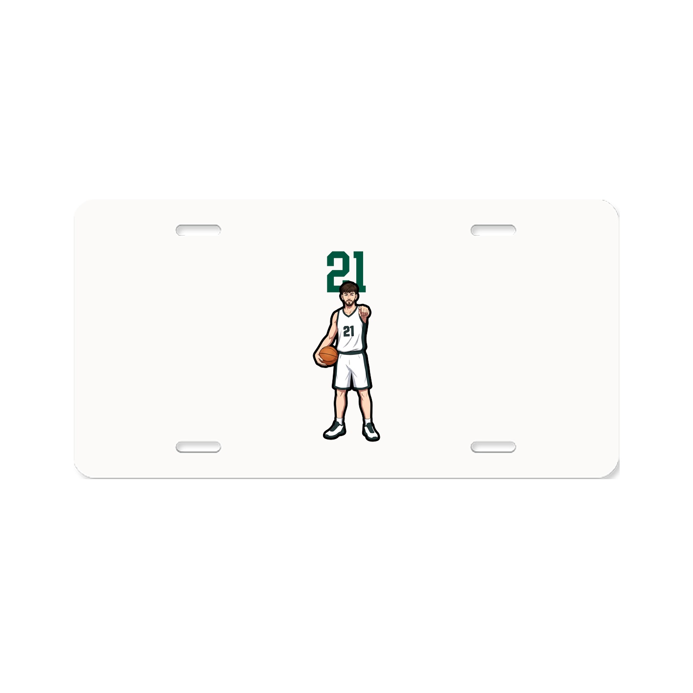 License Plate — Number Top in Classic