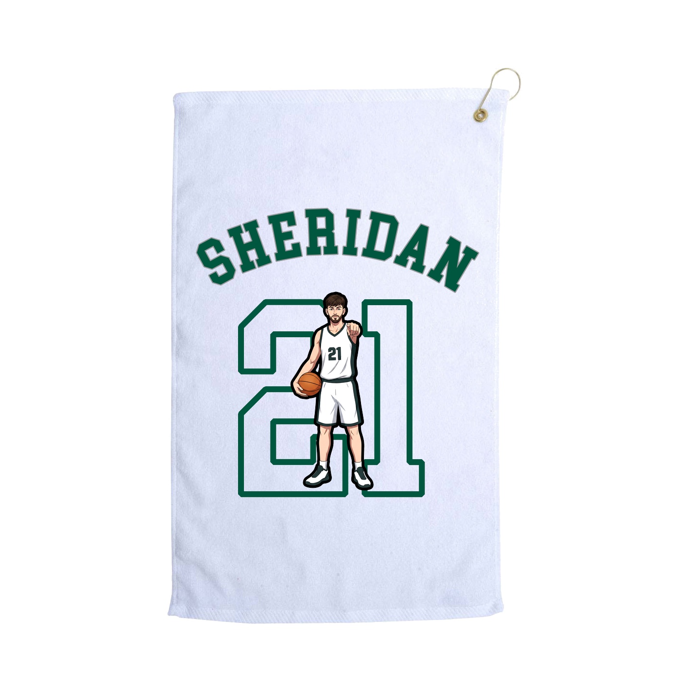 Golf Towel — Shirsey Arch in White