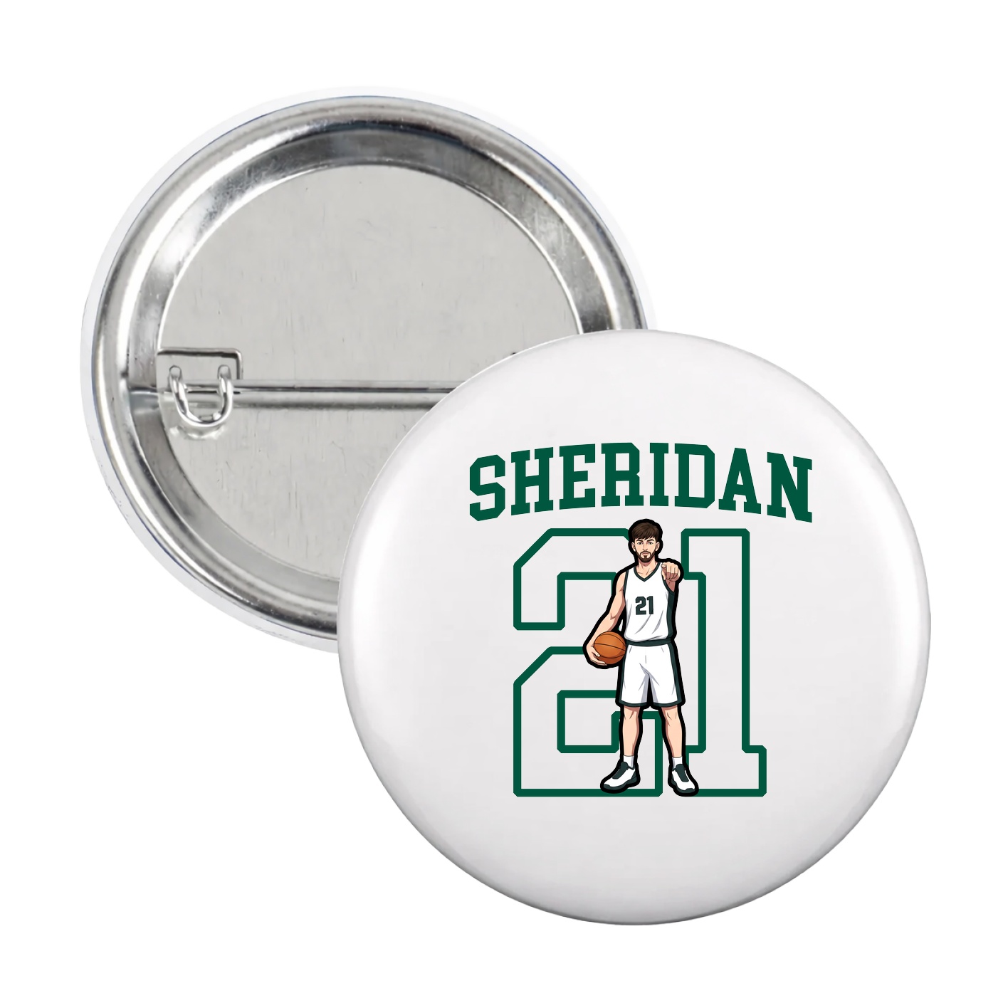 Game Day Button — Shirsey in White