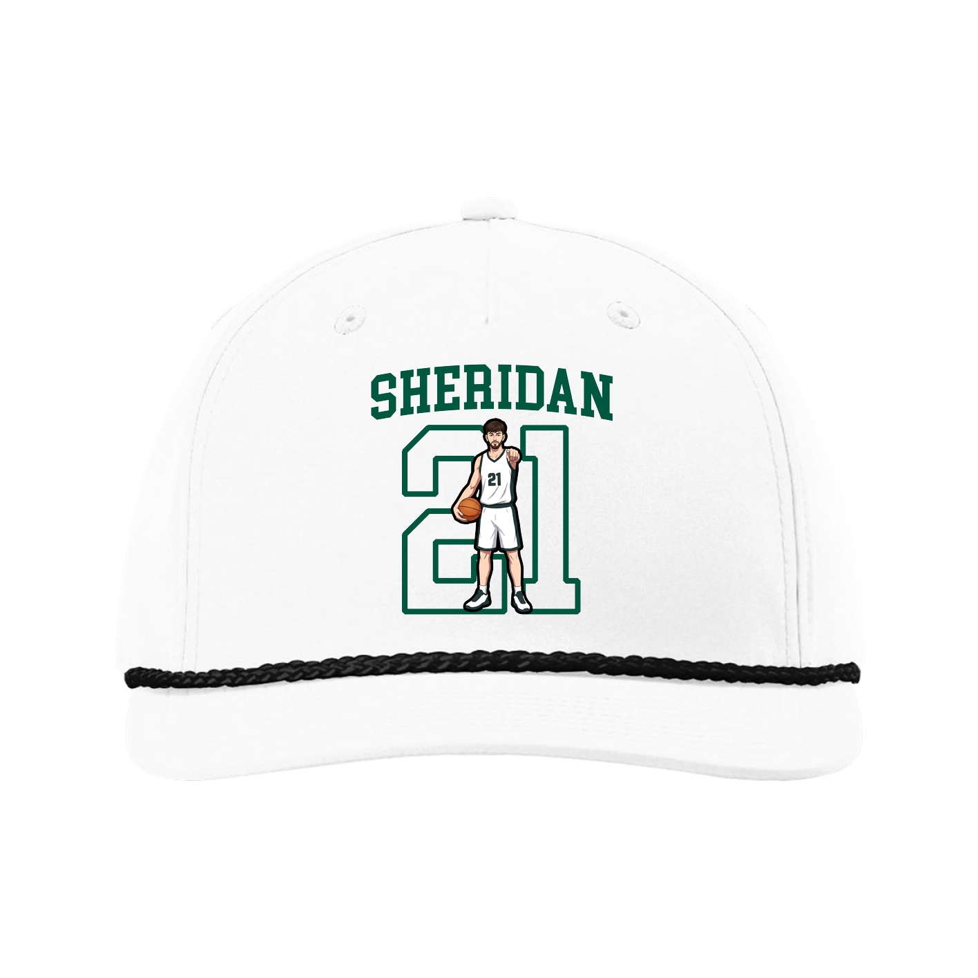 Five-Panel Classic Rope Cap — Shirsey in White