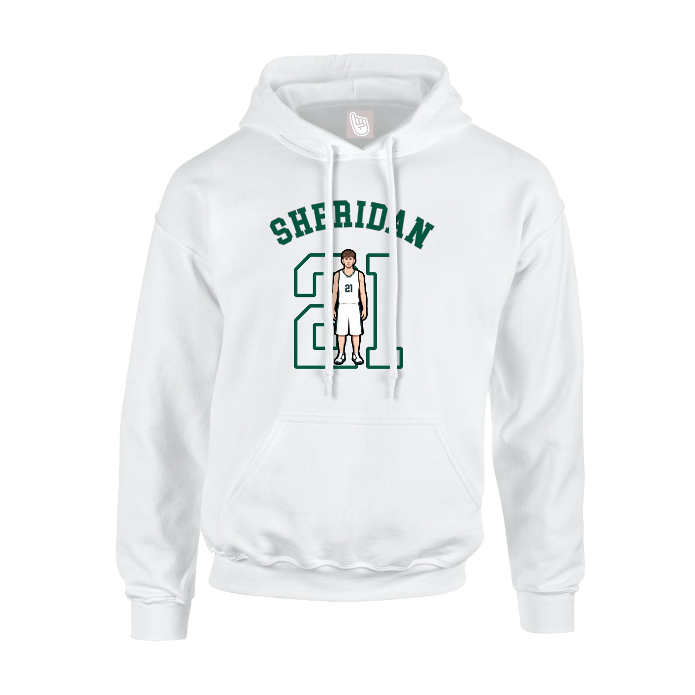 Youth Hoodie — Shirsey Arch in White