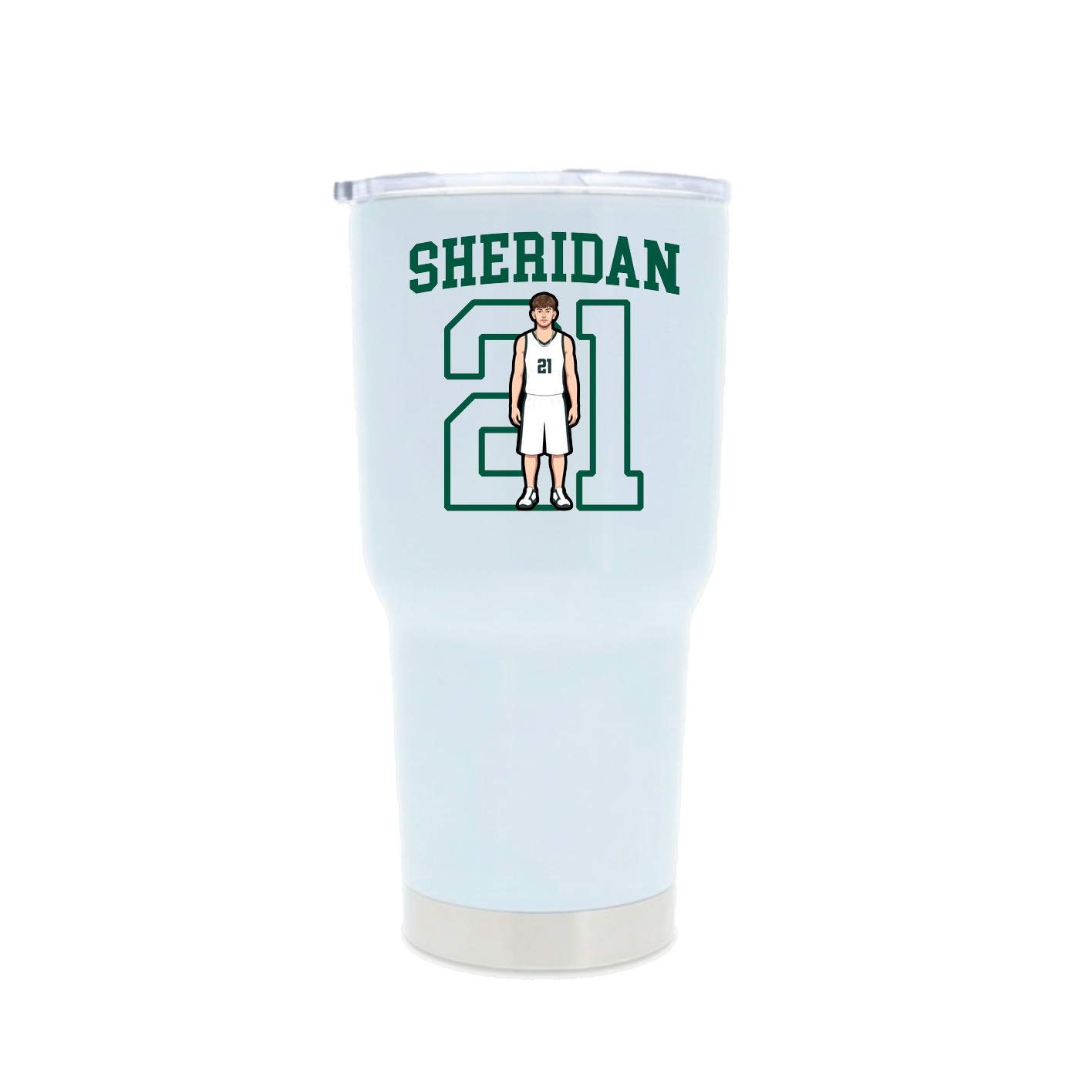 30oz Stainless Steel Tumbler — Shirsey in White