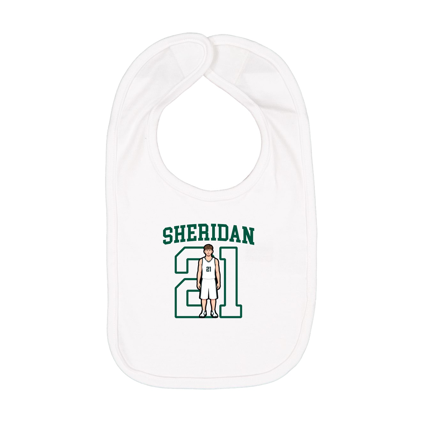 Infant Bib — Shirsey in White