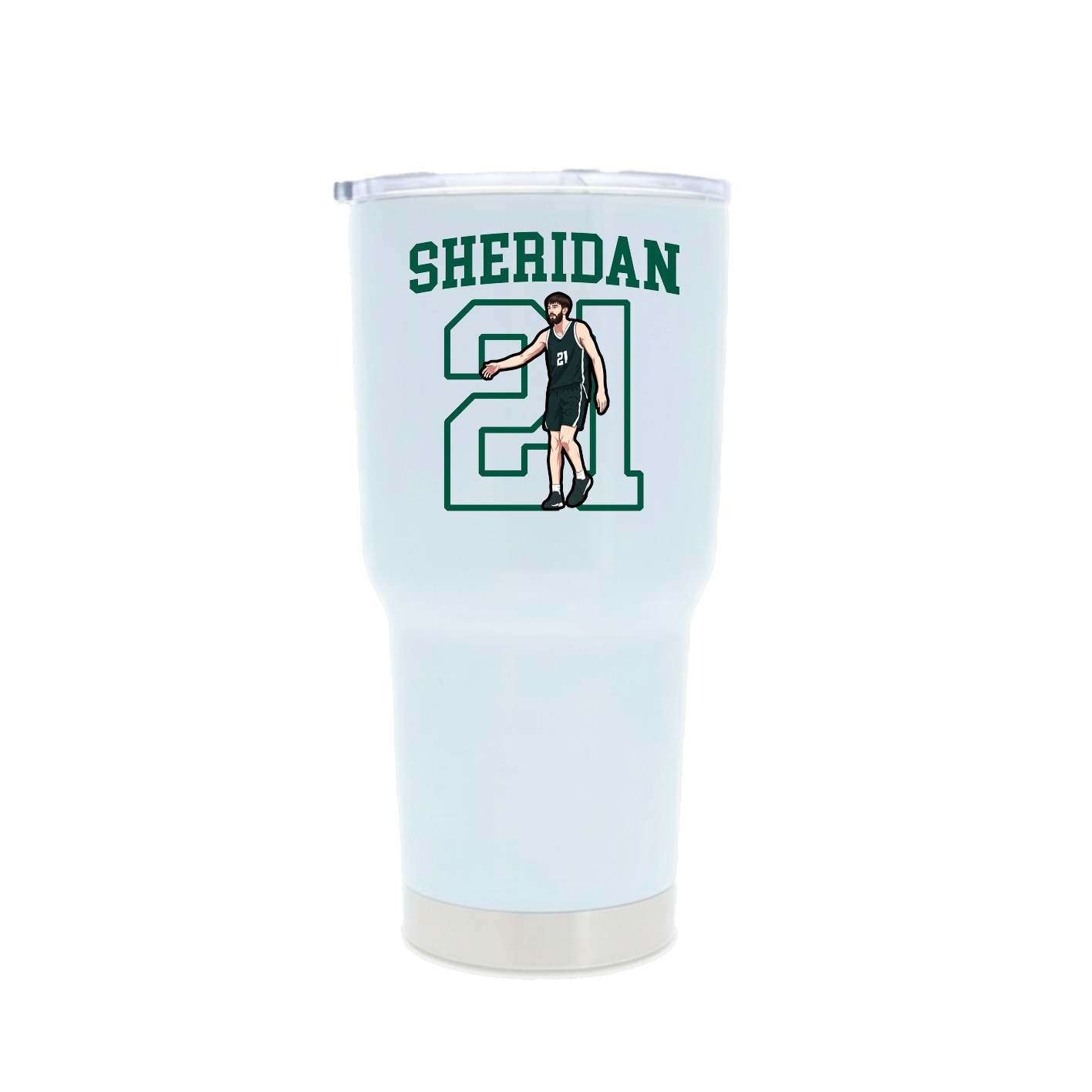 30oz Stainless Steel Tumbler — Shirsey in White