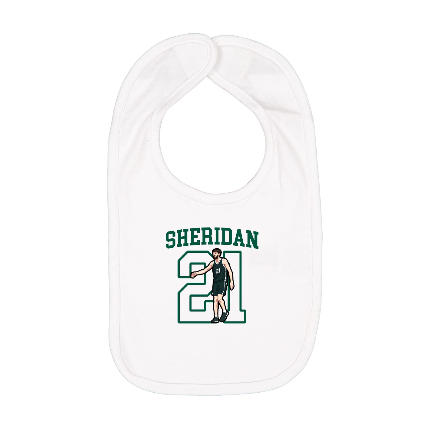 Infant Bib — Shirsey in White