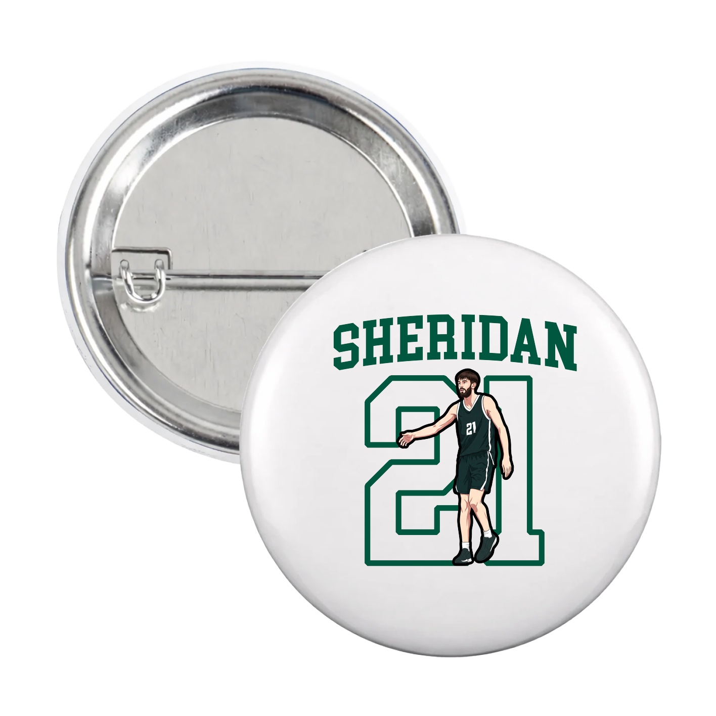 Game Day Button — Shirsey in White