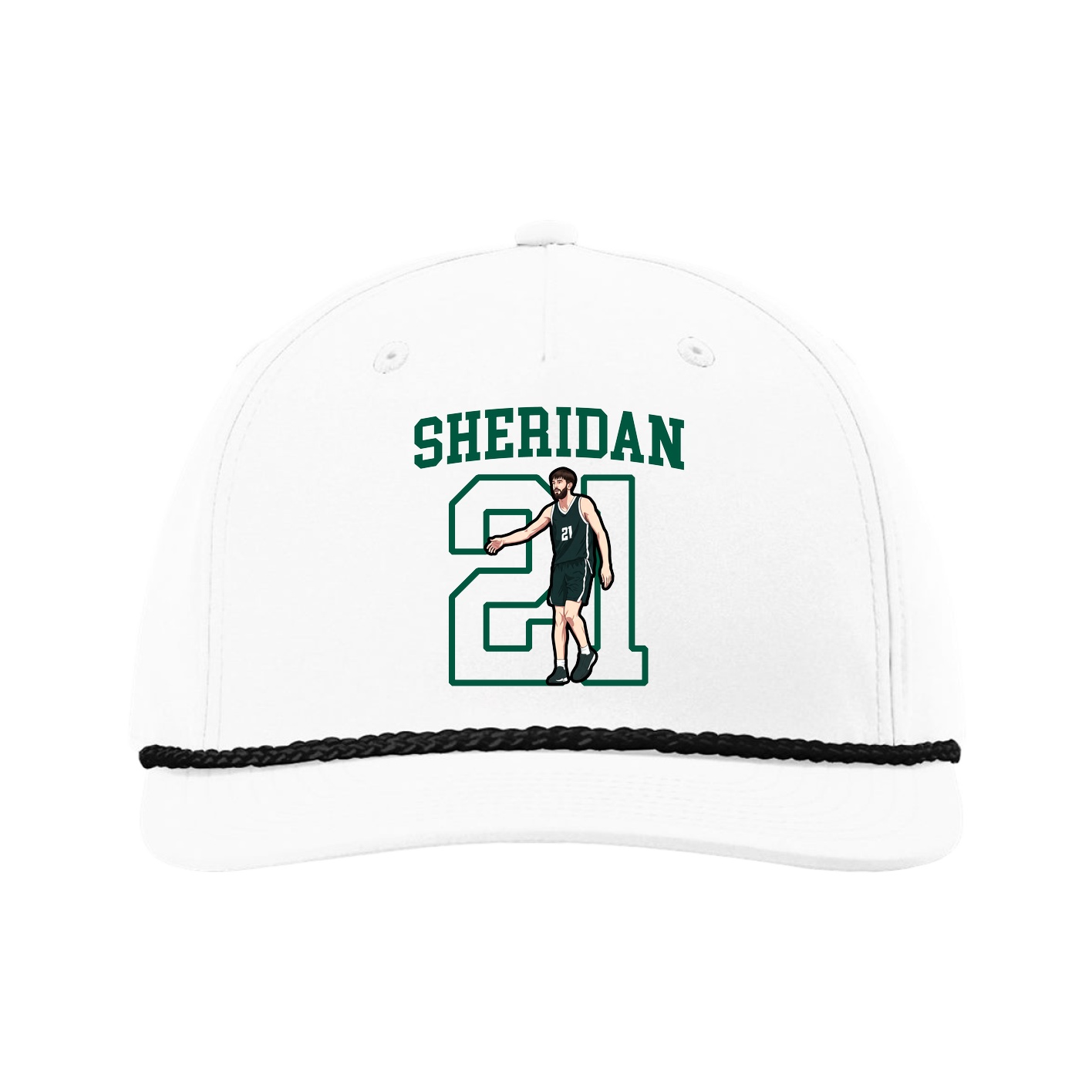 Five-Panel Classic Rope Cap — Shirsey in White