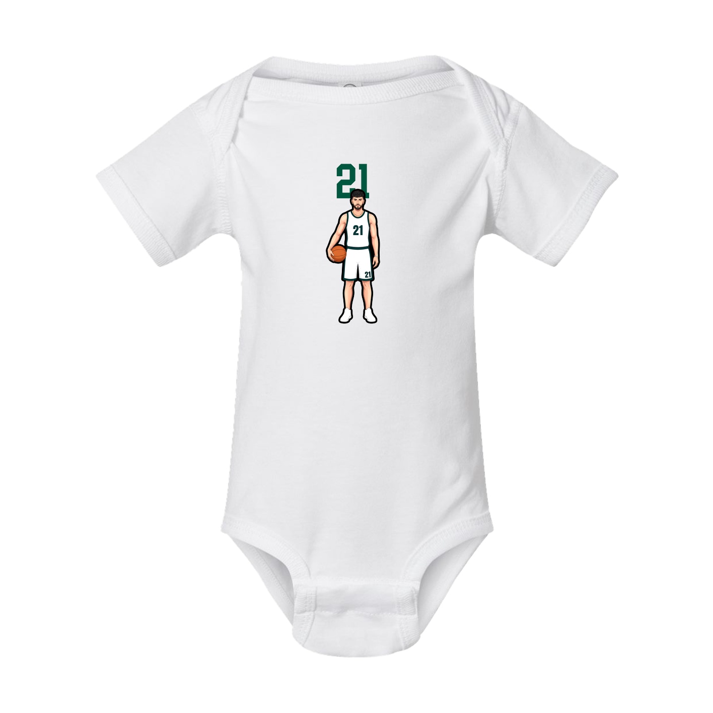 Baby Onesie — Number Top in White