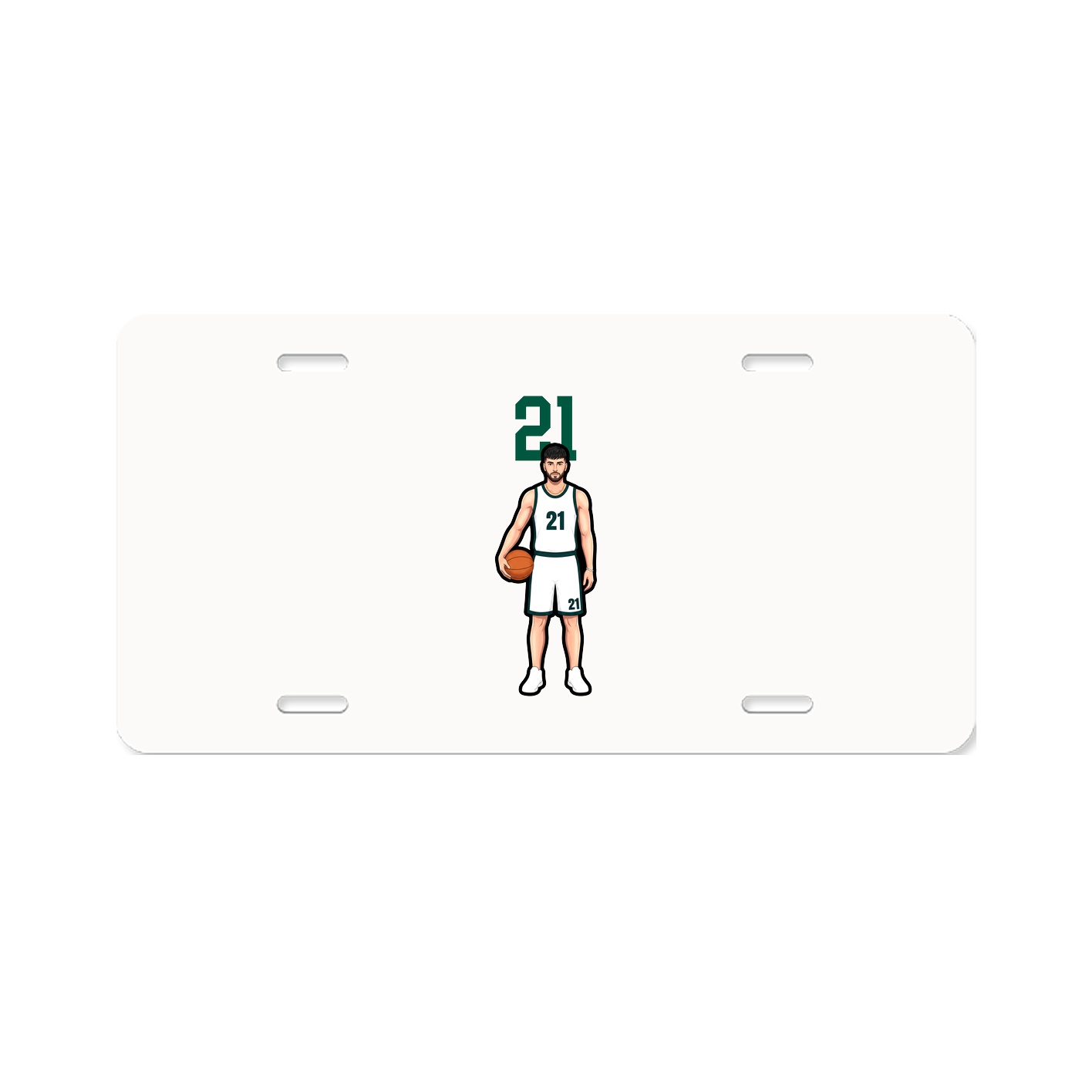 License Plate — Number Top in Classic