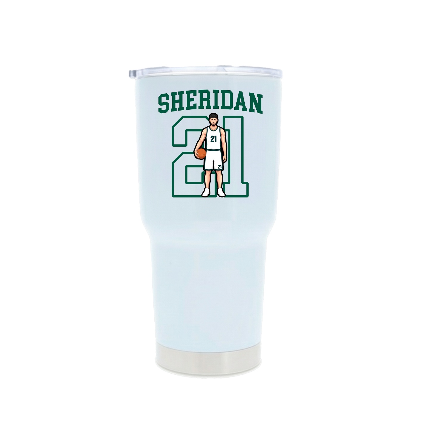 30oz Stainless Steel Tumbler — Shirsey in White